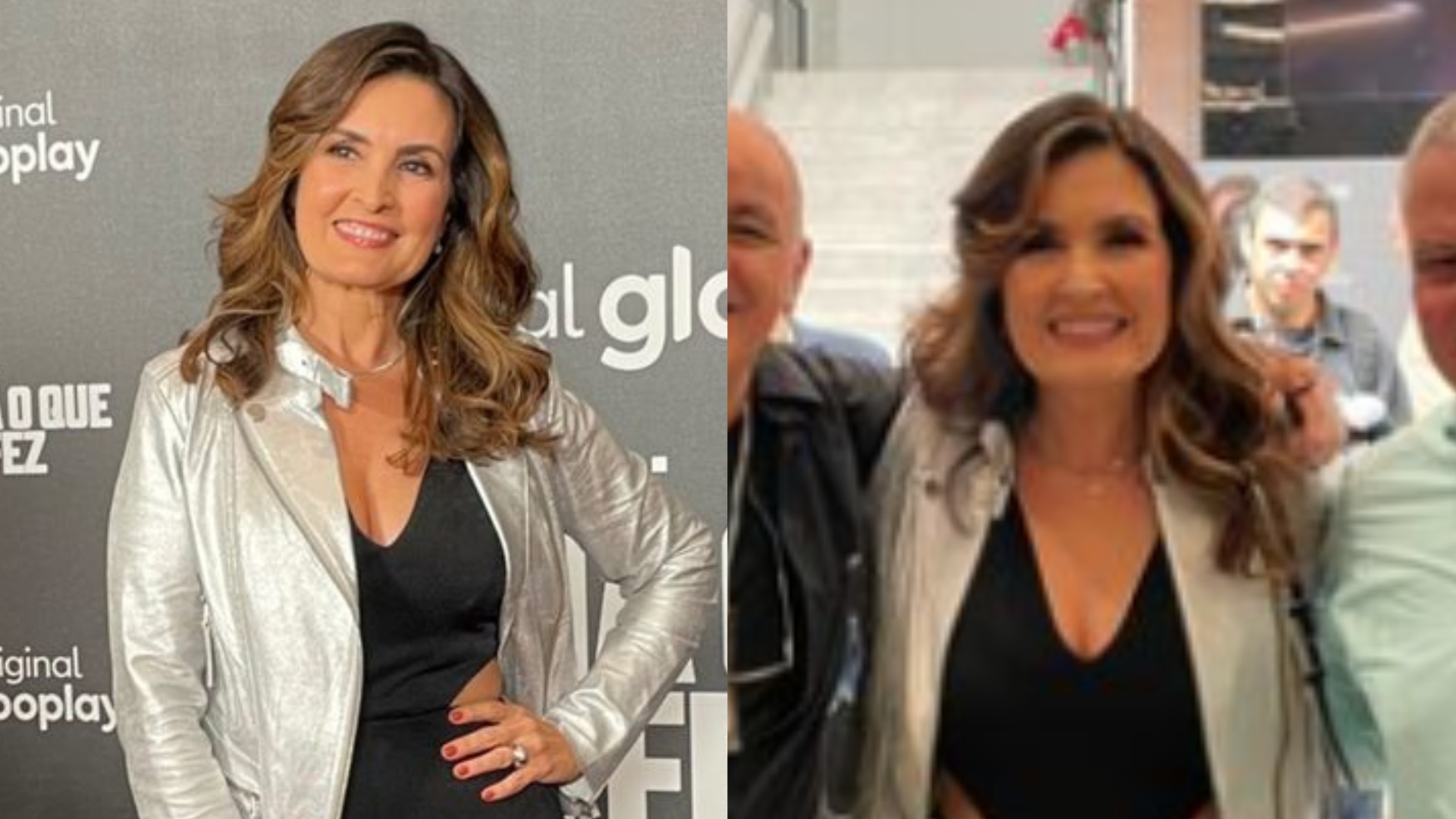 Fátima Bernardes reencontra profissionais de sua primeira reportagem na Globo