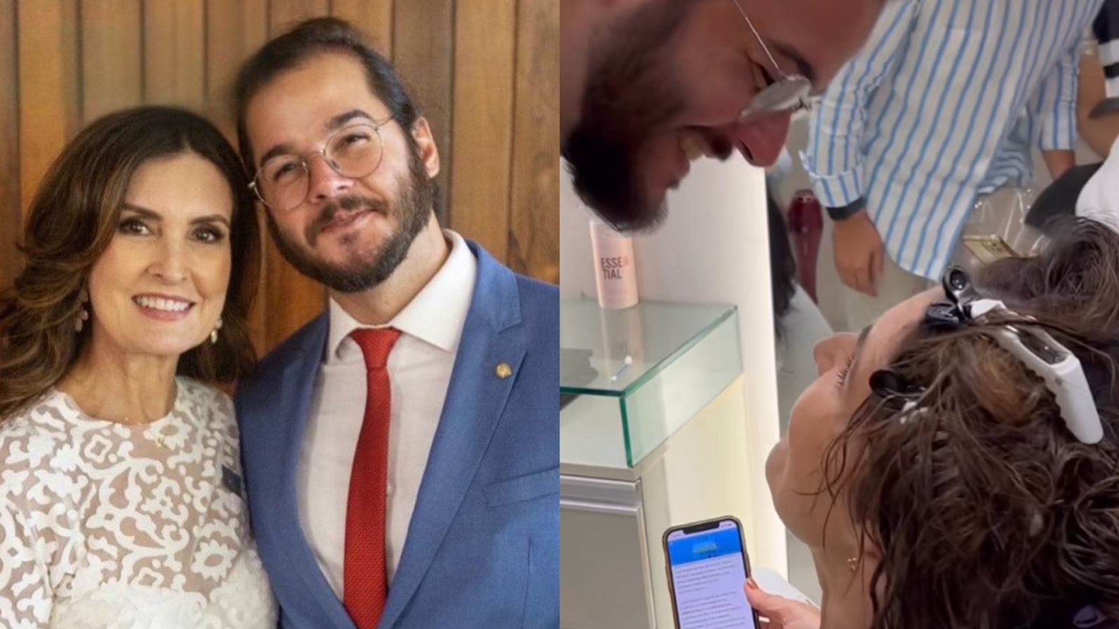 Fátima Bernardes se derrete com novo visual do namorado: “Amei”