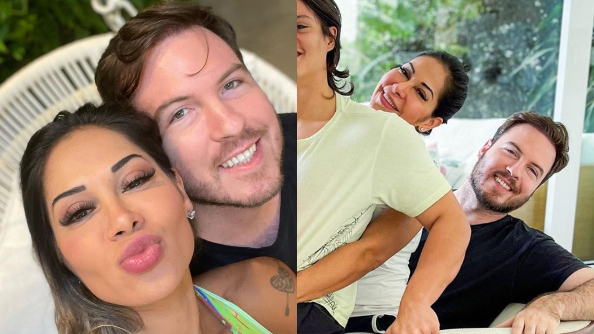 Filhos de Maíra Cardi surgem contentes com o noivo da mãe: ”Nossa família”