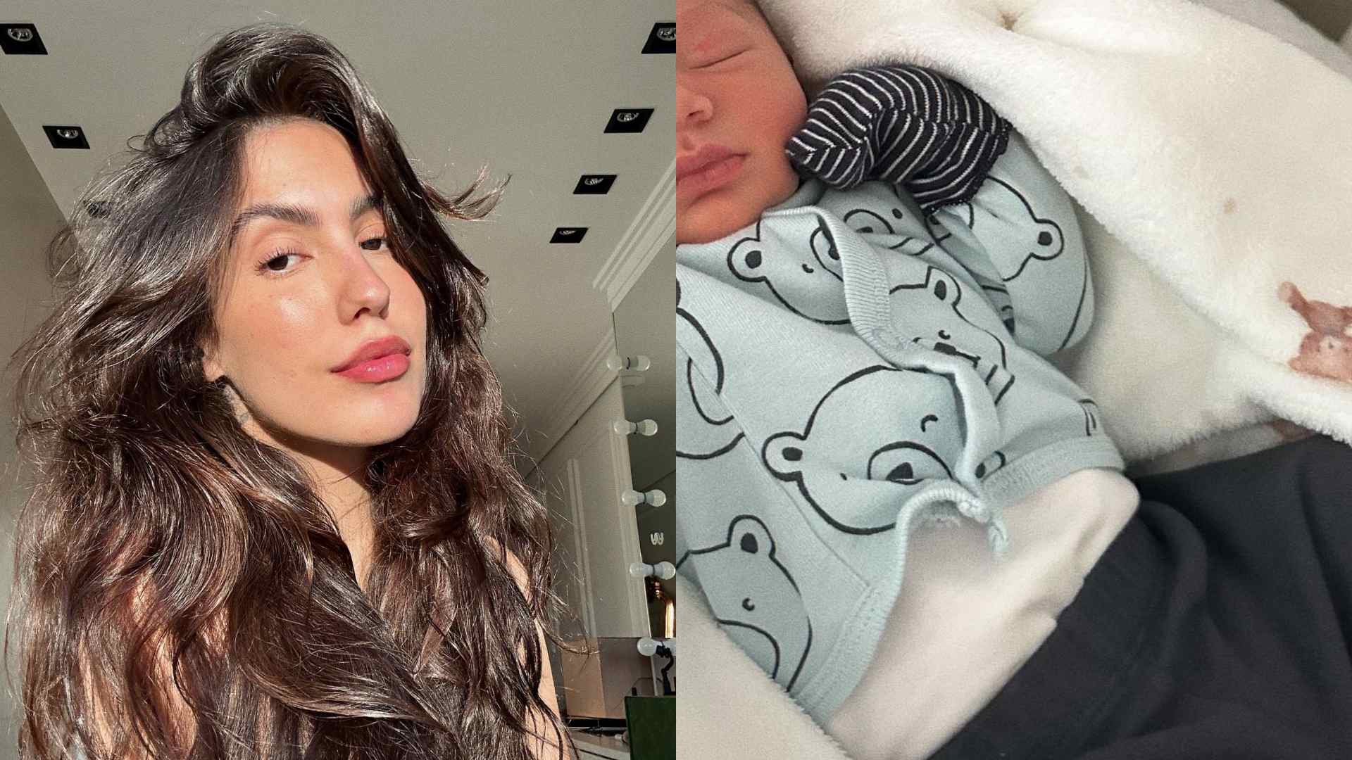 Gabi Brandt encanta ao mostrar momento preguiça do filho recém-nascido: “Que amor”