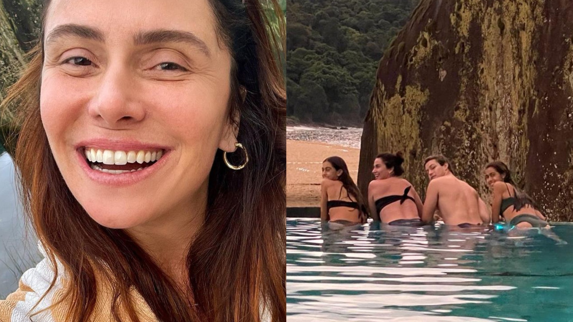 Sem maquiagem, Giovanna Antonelli abre álbum de fotos de viagem com o marido e os três filhos