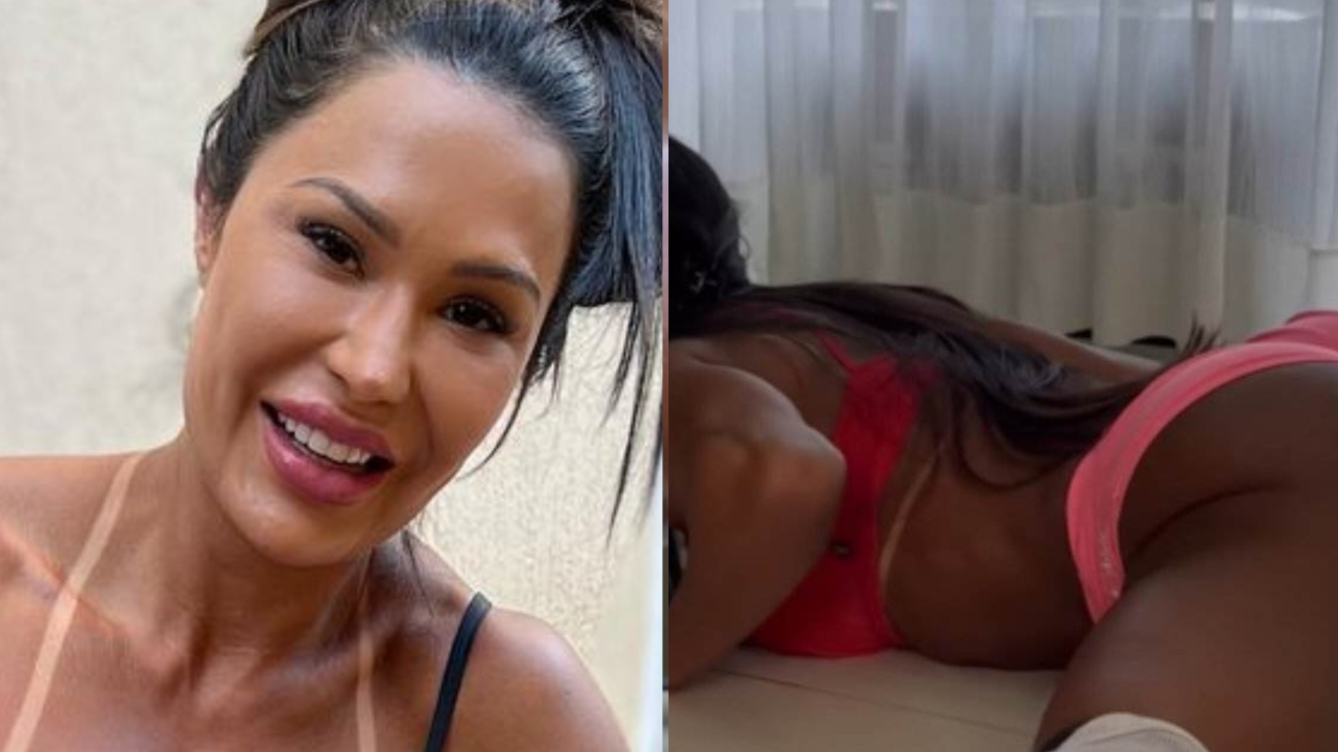 De micro shorts, Gracyanne Barbosa abre todo o bumbum e choca com posição impressionante