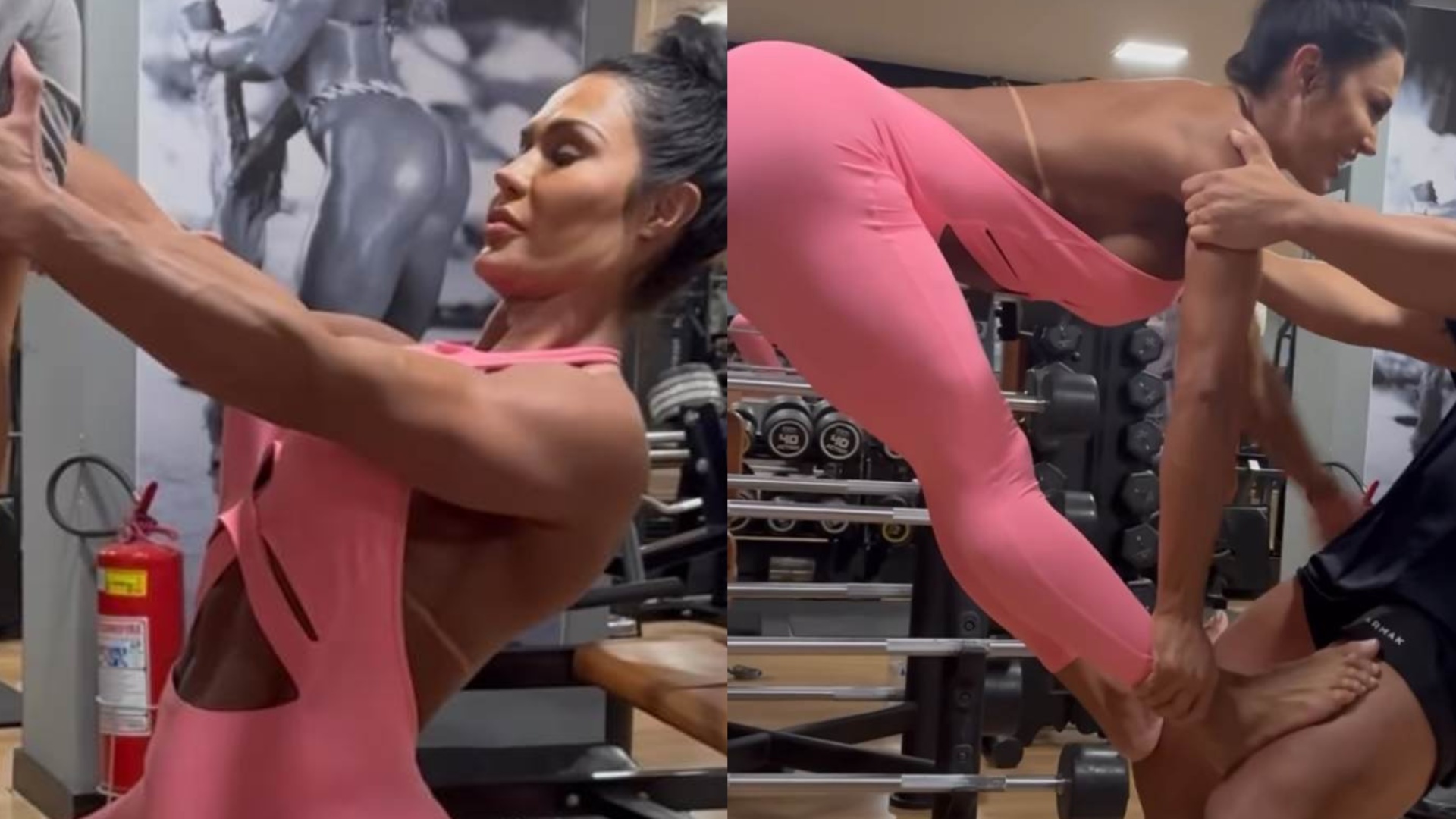 Gracyanne Barbosa causa na academia ao fazer desafio ousado: ”Loucos”