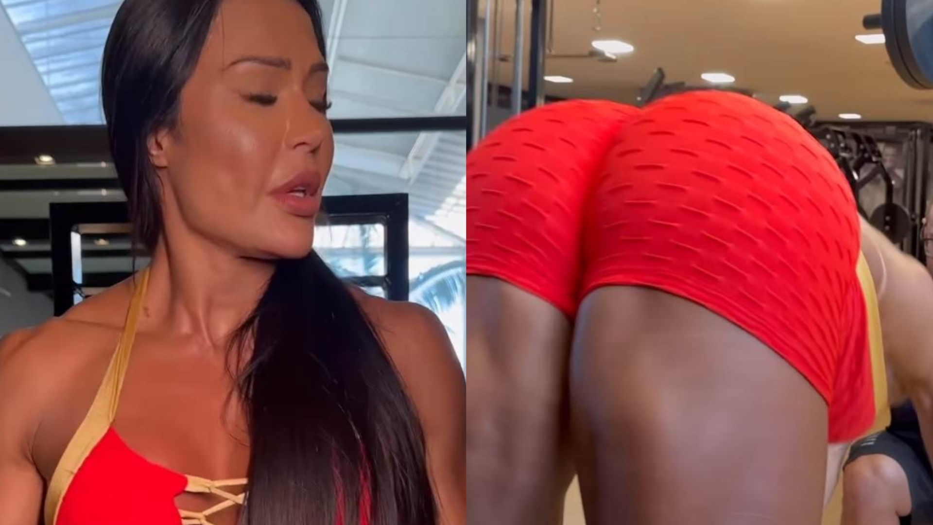 Sem roupa íntima, Gracyanne Barbosa exibe músculos em ação: ‘Maravilhosa’