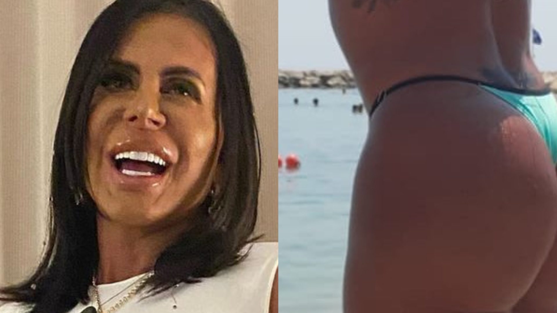 De biquíni, Gretchen exibe só o bumbum em foto na praia: ”Deusa”