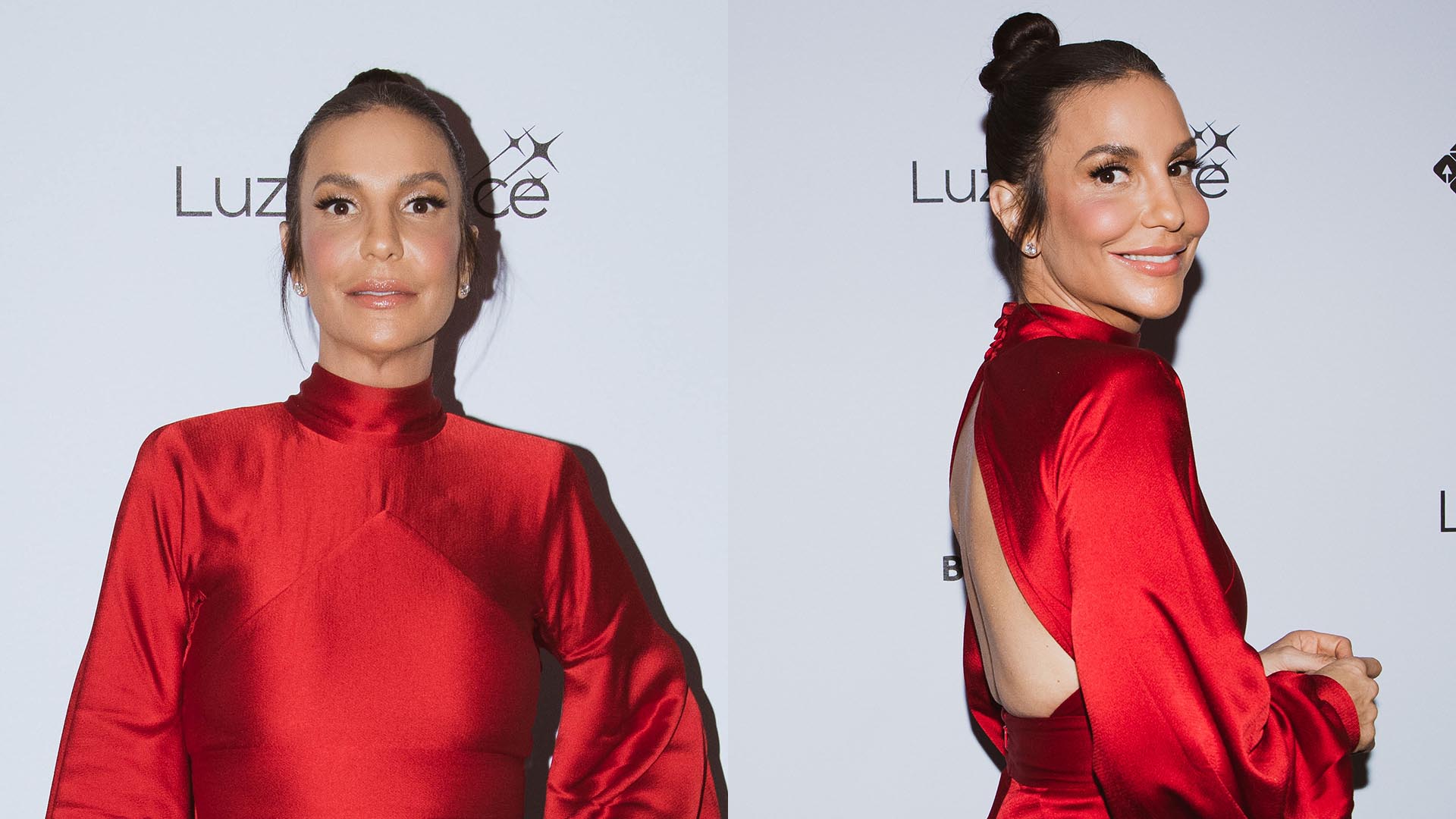 Ivete Sangalo surge deslumbrante com vestido vermelho no evento de Gisele Bündchen