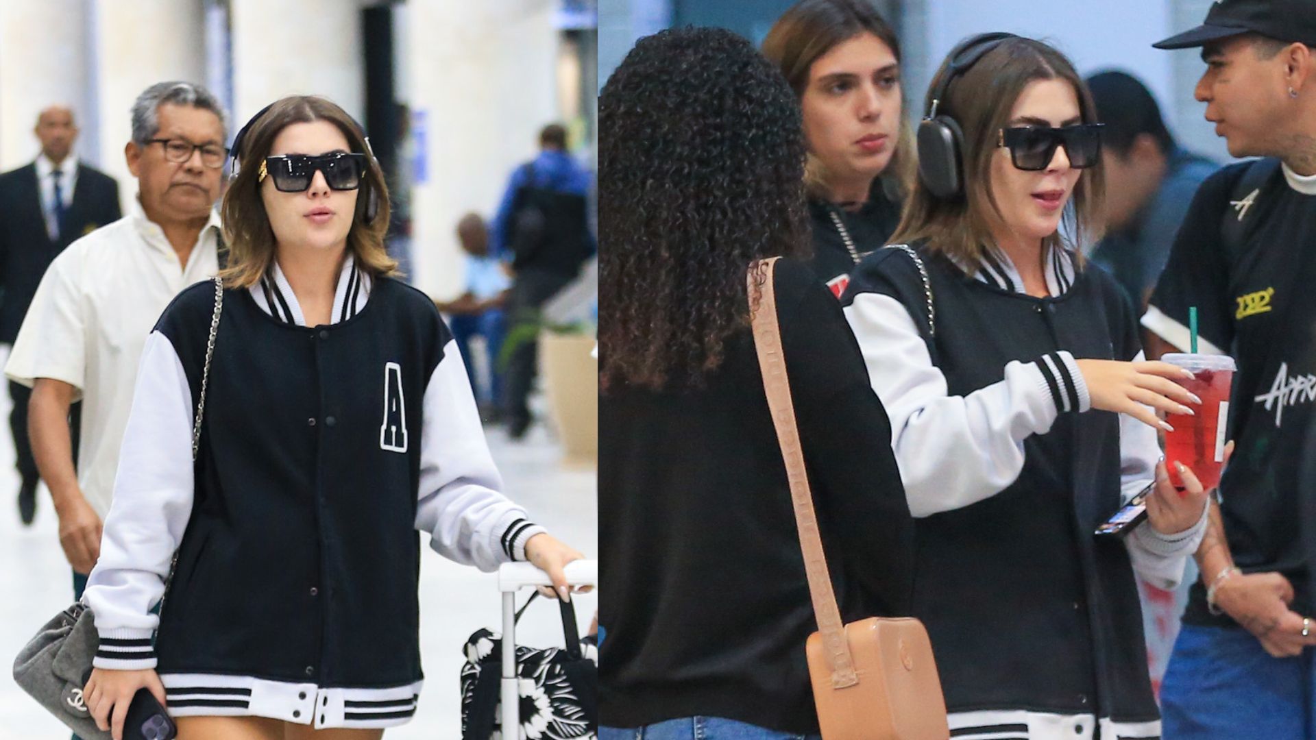 Disfarçada? Jade Picon tenta passar despercebida ao desembarcar em aeroporto do Rio de Janeiro