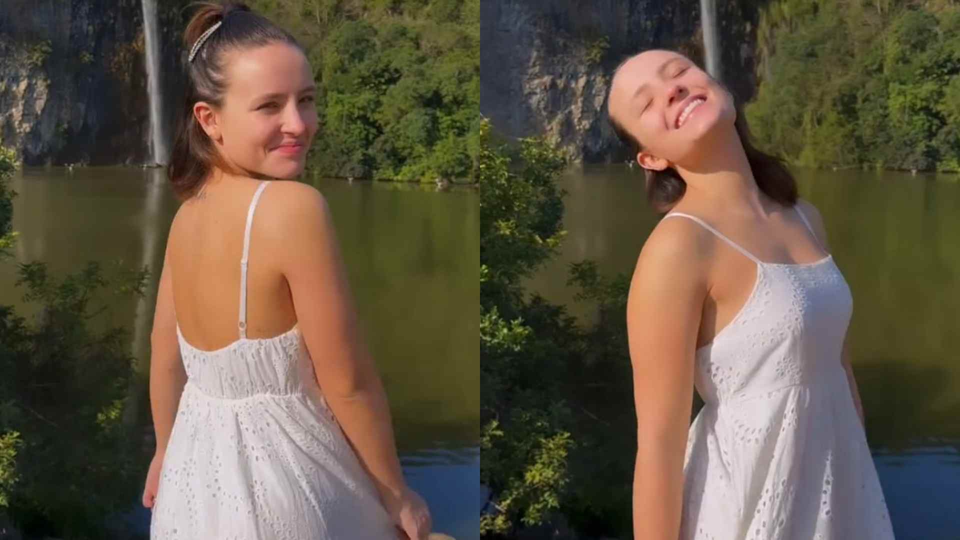 Após suposta indireta do pai, Larissa Manoela surge reflexiva em meio à natureza: “Vivendo o momento”