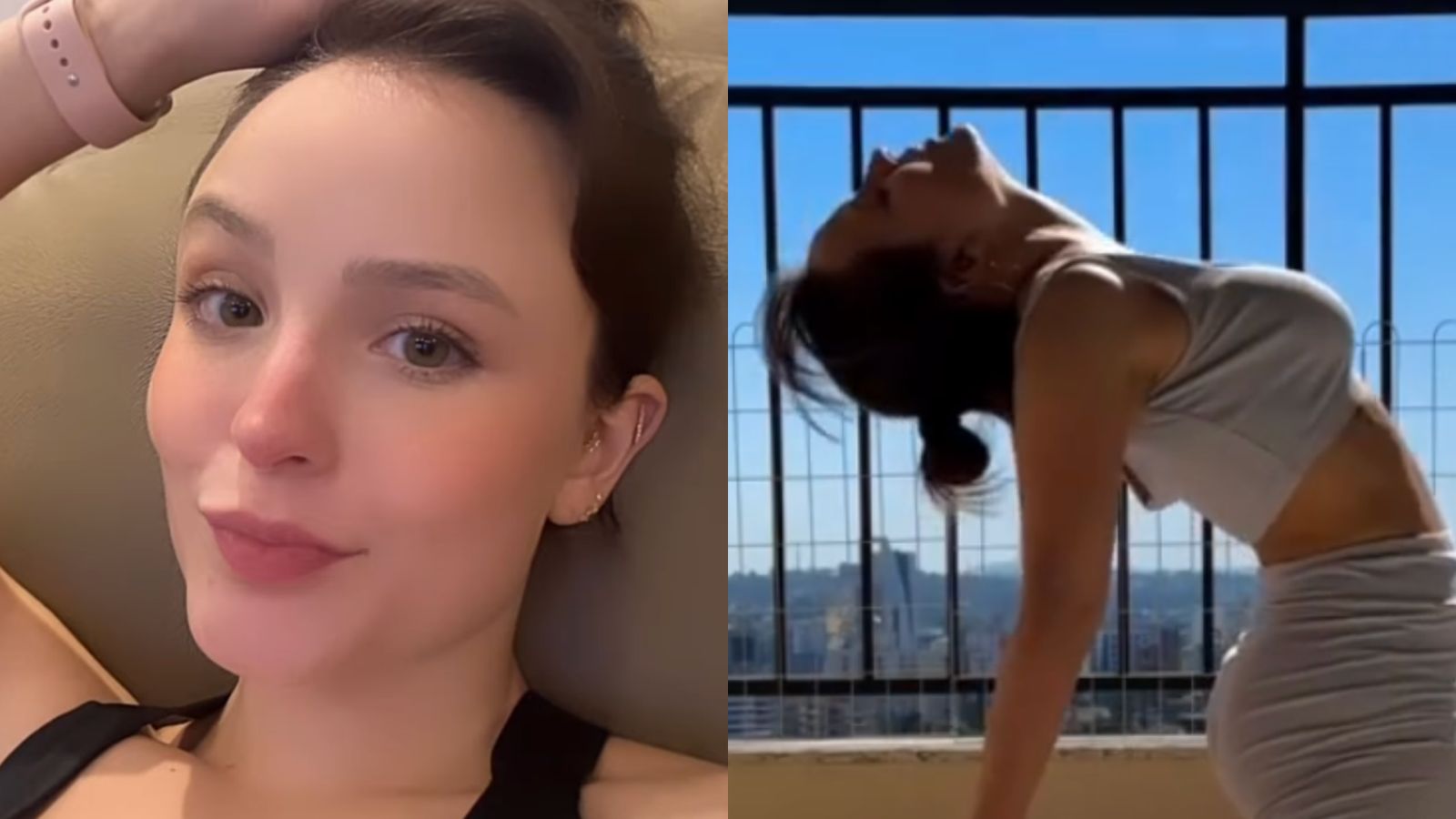 Larissa Manoela esbanja beleza e elasticidade ao mostrar treino de Yoga