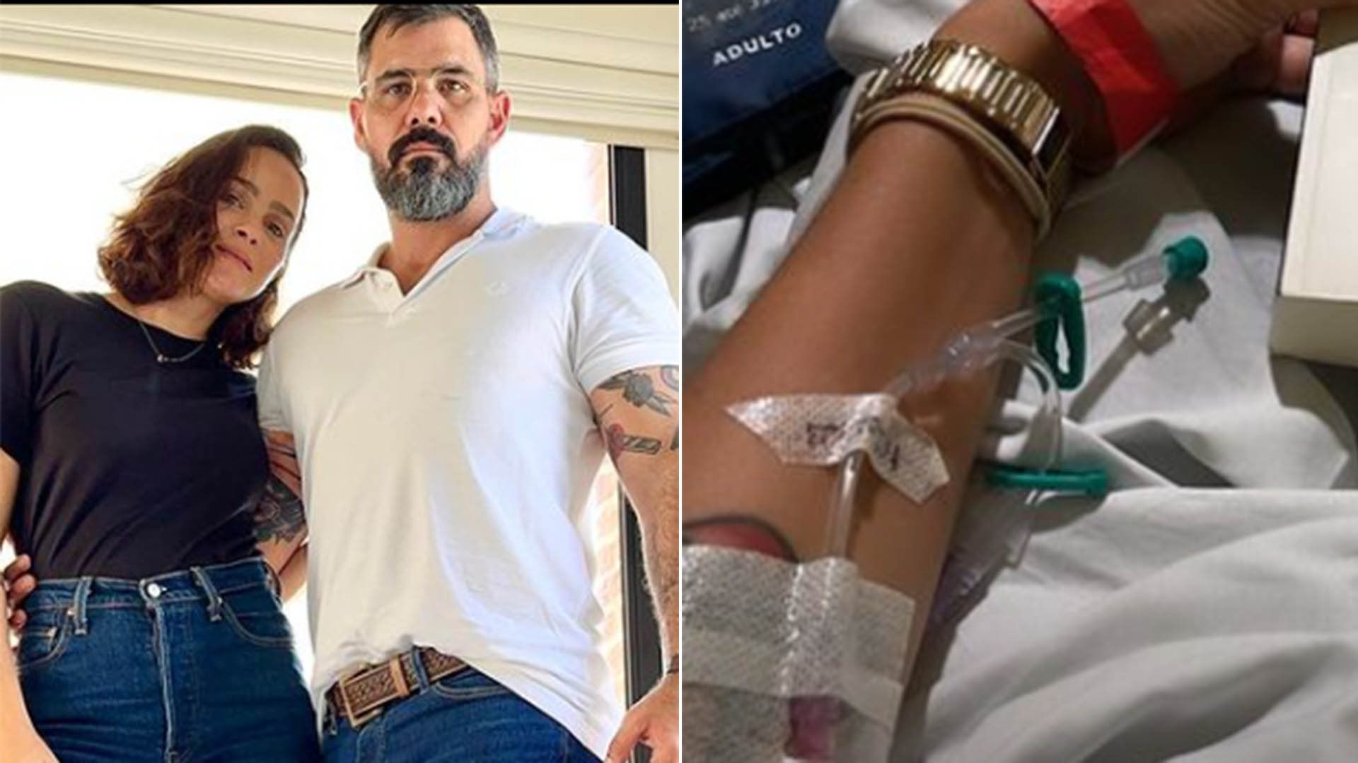 Esposa de Juliano Cazarré fica de repouso após ida ao hospital