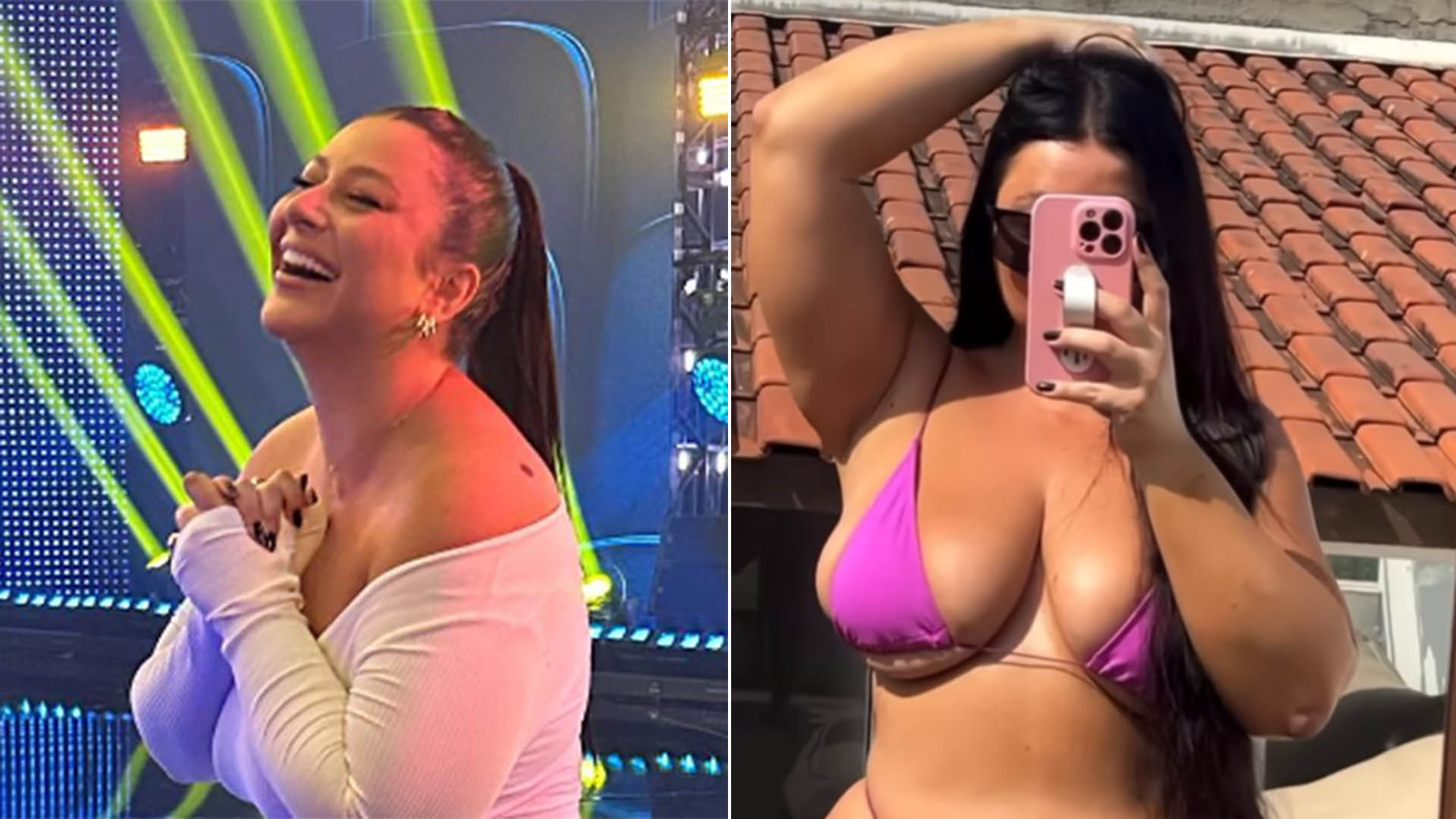 Letticia Munniz, do Domingão com Huck, rebate críticas ao surgir de biquíni mínimo