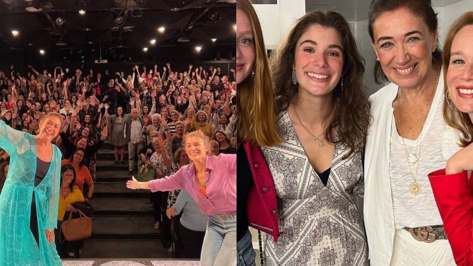 Lilia Cabral estrela peça com a filha e agradece presença de famosos na plateia
