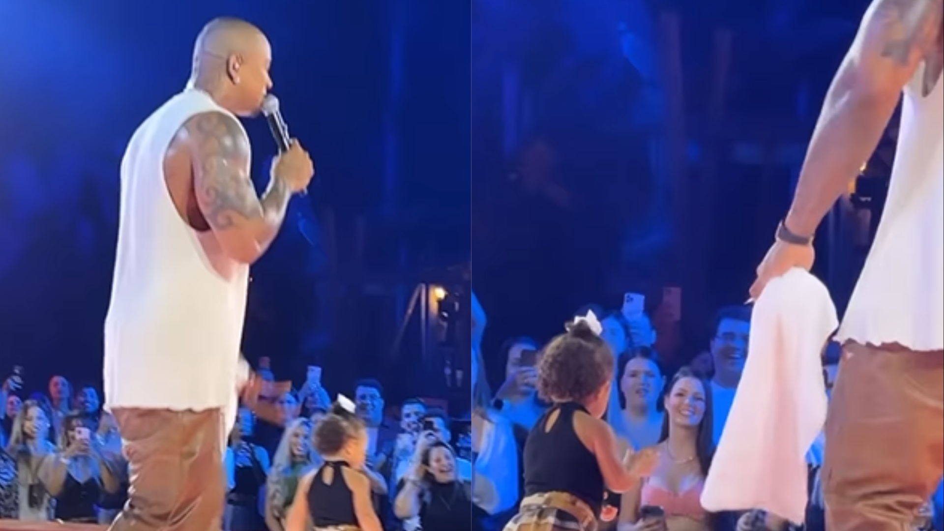 Lore Improta encanta ao mostrar a filha Liz dançando em show de Léo Santana