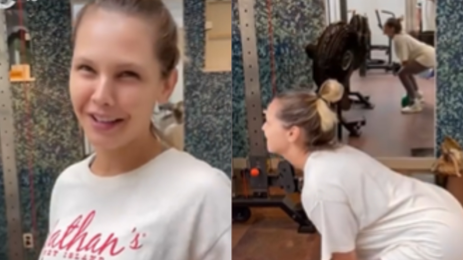 Louise D’Tuani, esposa de Edu Sterblitch, volta a treinar após dar à luz