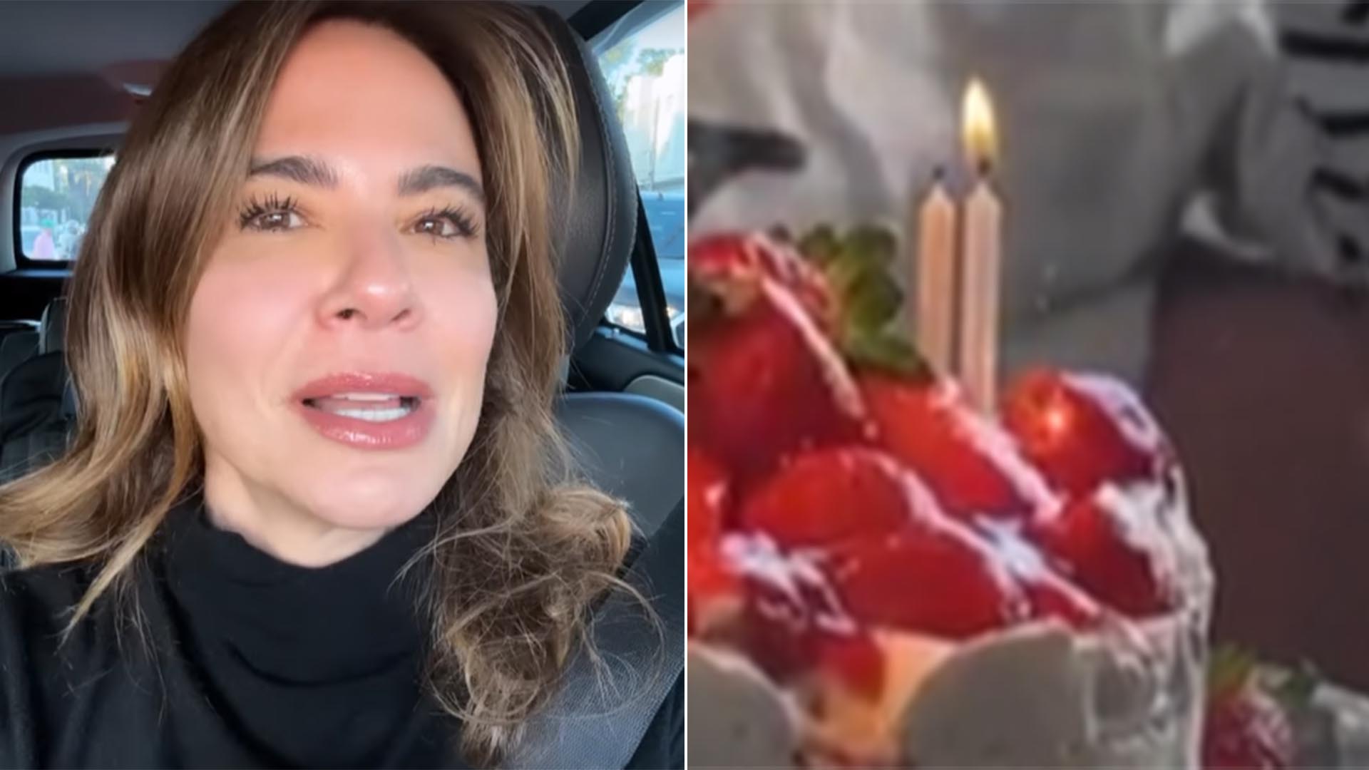 Luciana Gimenez celebra o aniversário do filho com bolinho em casa