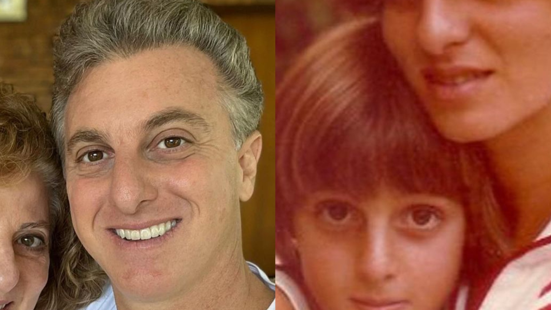 Clone? Luciano Huck choca ao mostrar fotos com a mãe: ”Cara dela”