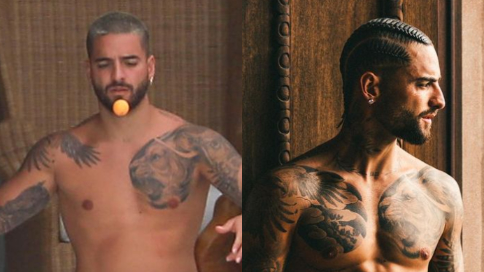 Sem camisa, Maluma impressiona com antes e depois de evolução de abdômen