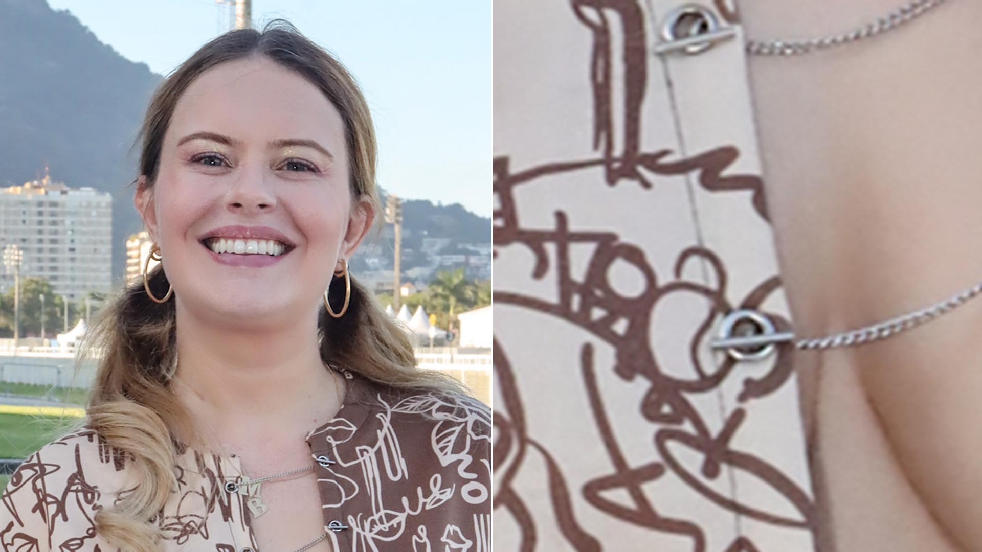 Mari Bridi dispensa o sutiã e exibe a barriga reta em look para festival de música