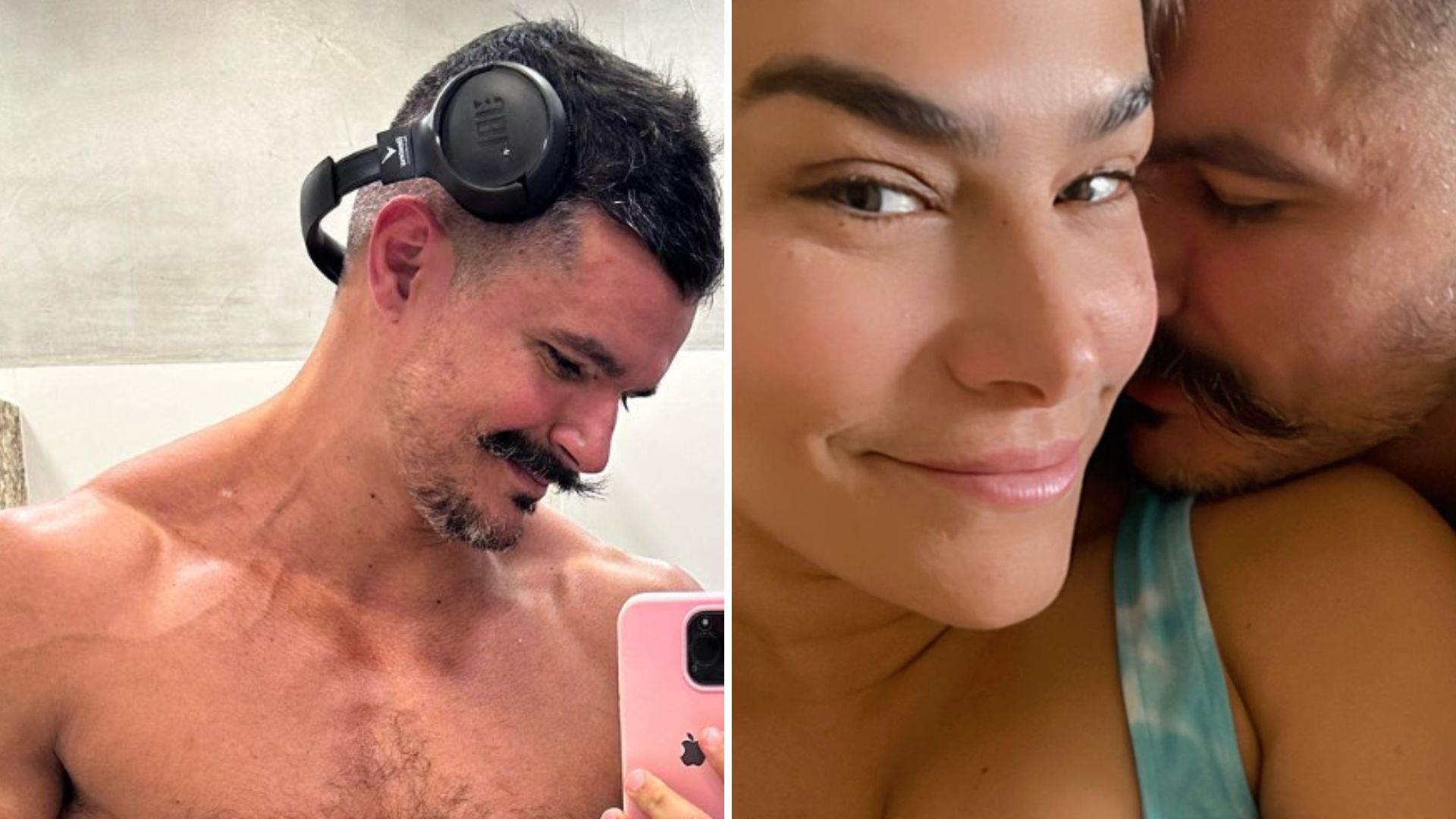 Marido de Priscila Fantin exibe piercings enormes nos dois mamilos: “Pra animar”