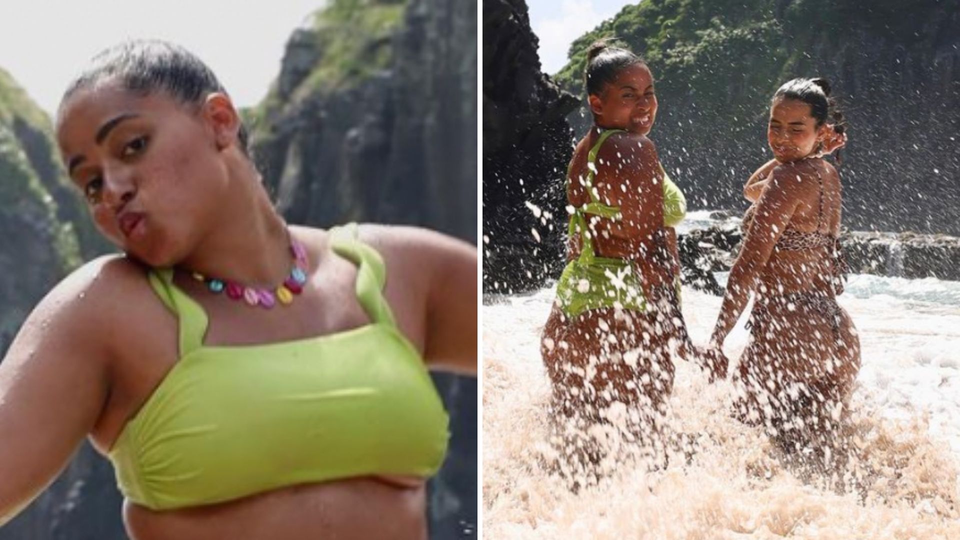MC Loma exibe corpo real após ser mãe em fotos de biquíni: “Mostrando a verdade”