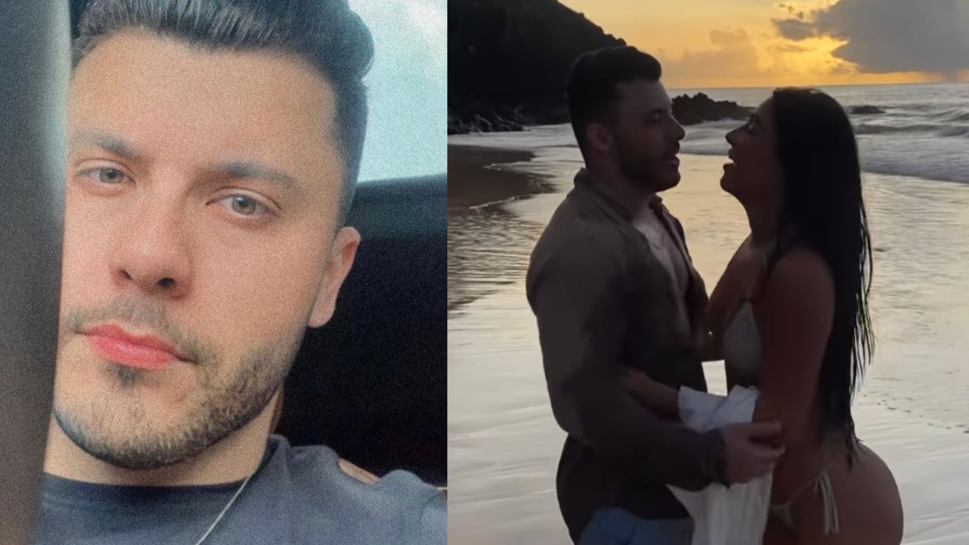 Murilo Huff grava cenas de romance com affair de Gabriel Medina