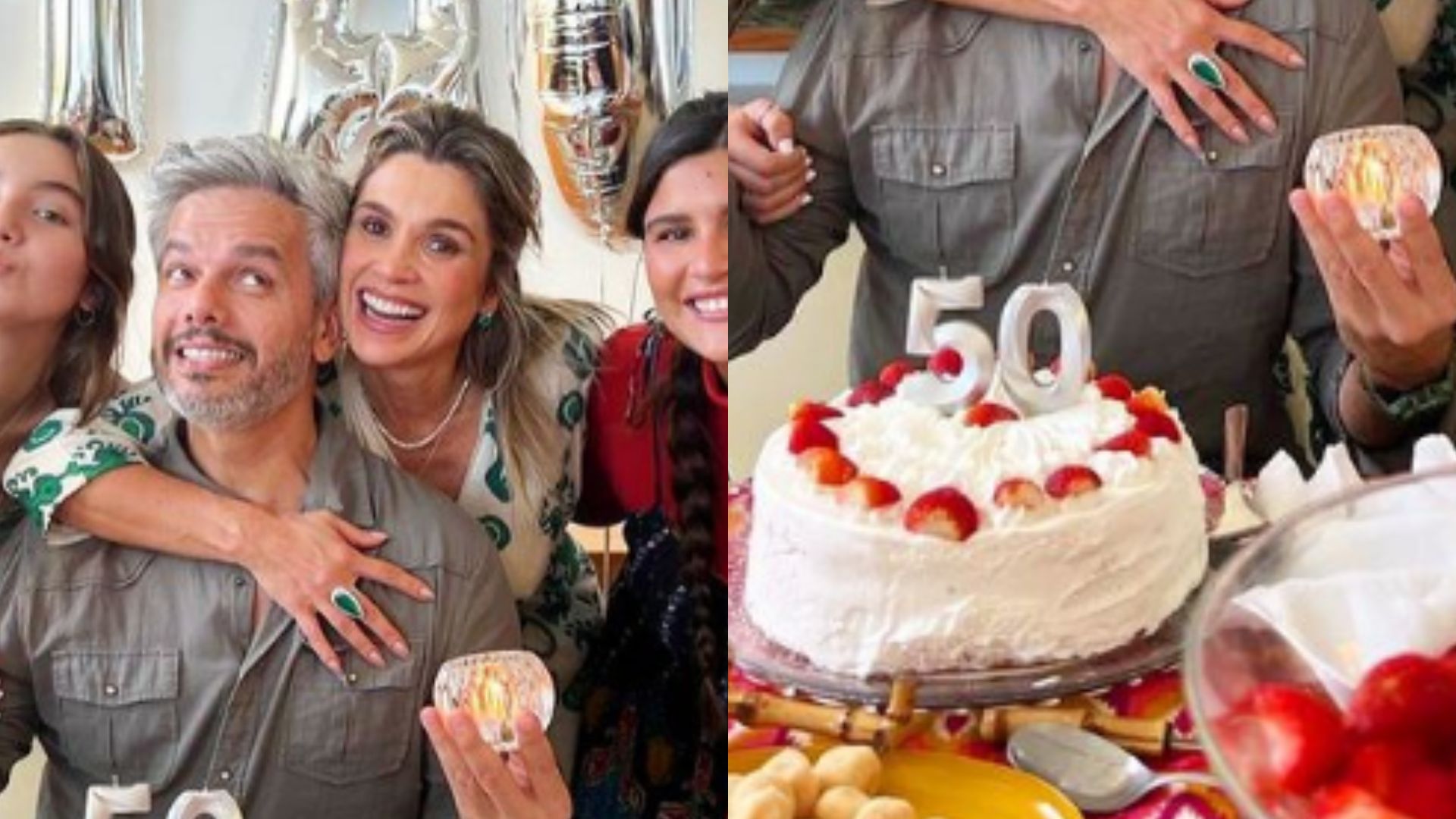Otaviano Costa reúne toda a família no aniversário de 50 anos: “Parabéns!”