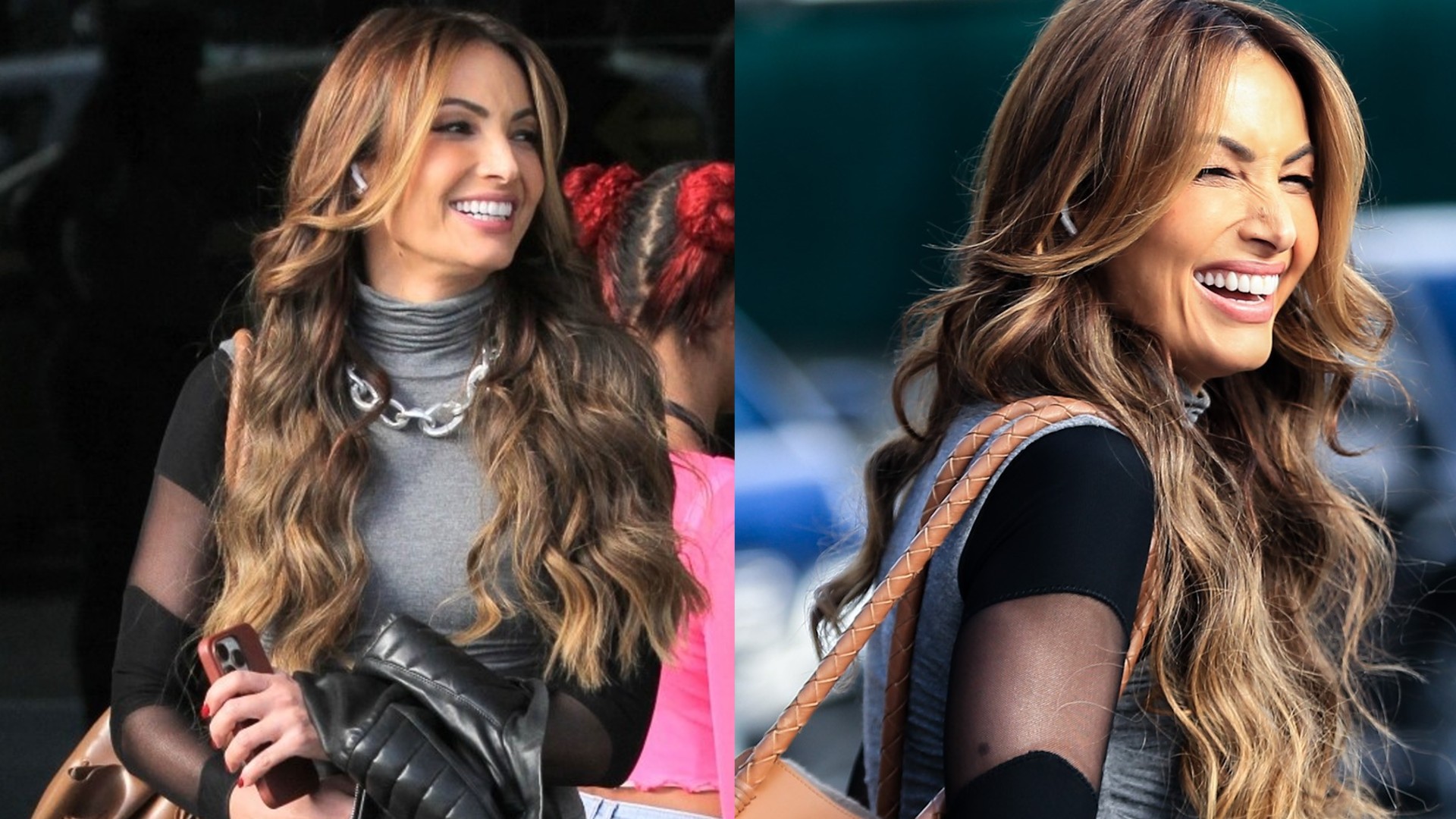 Patrícia Poeta impressiona com silhueta marcada em vestido justíssimo