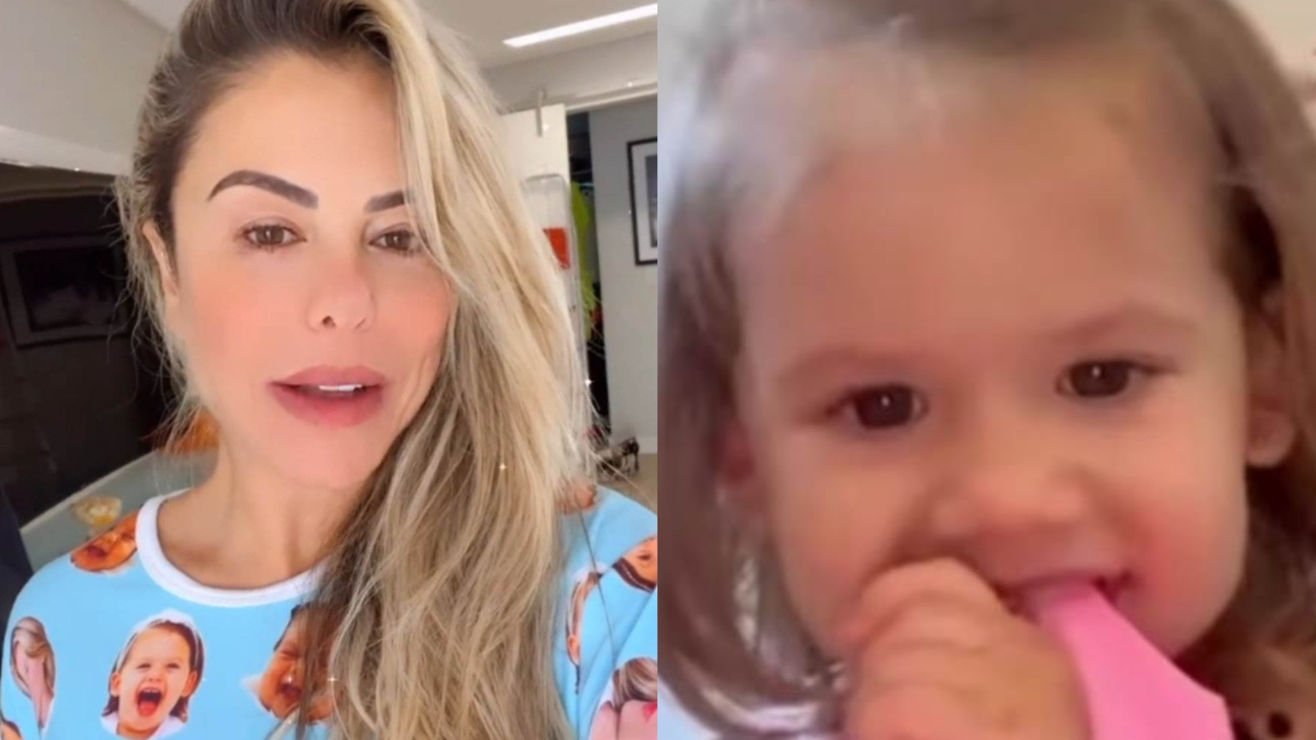 Poliana Rocha chora com surpresa emocionante da neta: ”Muito amor envolvido”