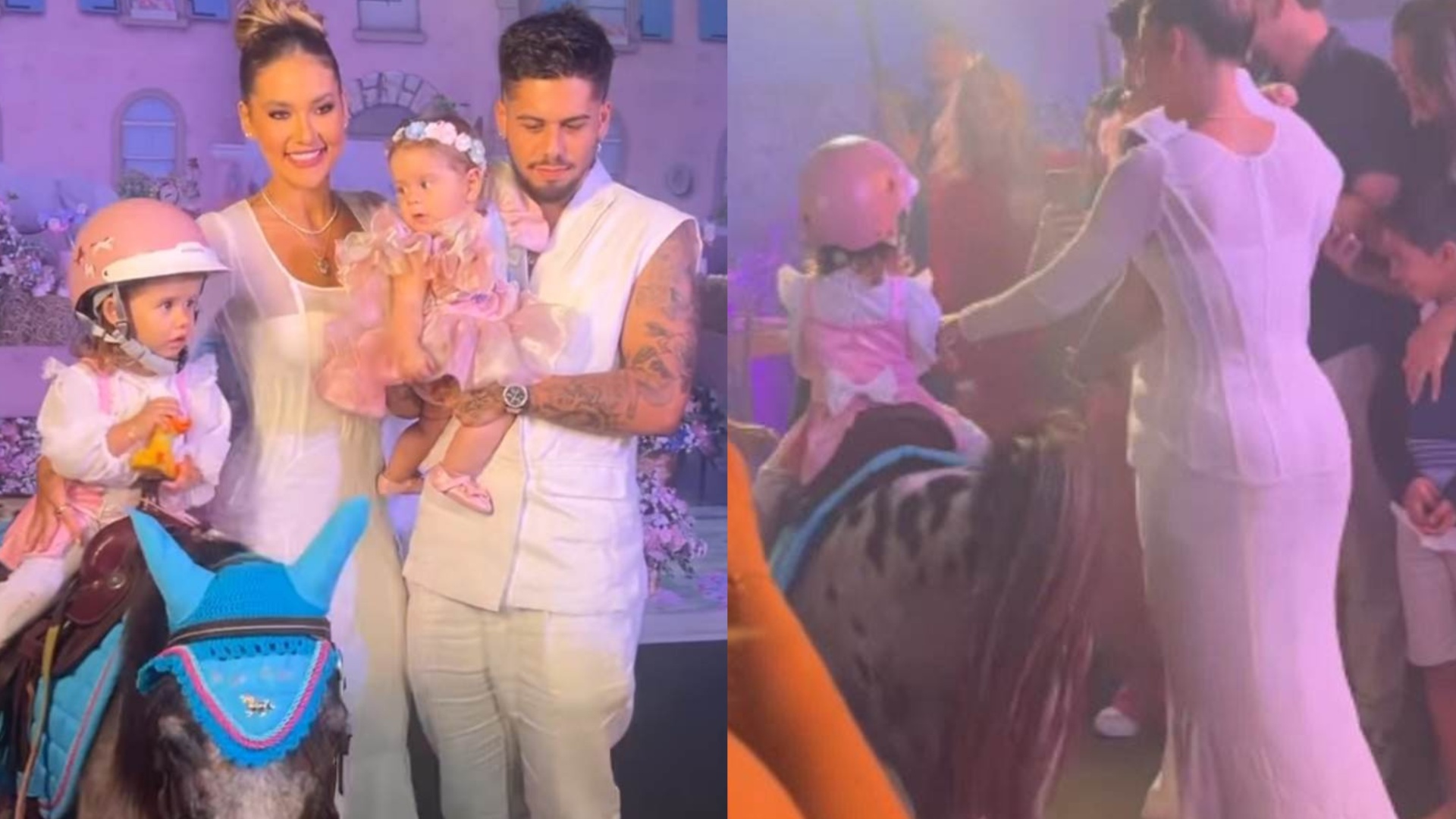 Na festa da filha de Virginia Fonseca, pônei defeca durante entrada