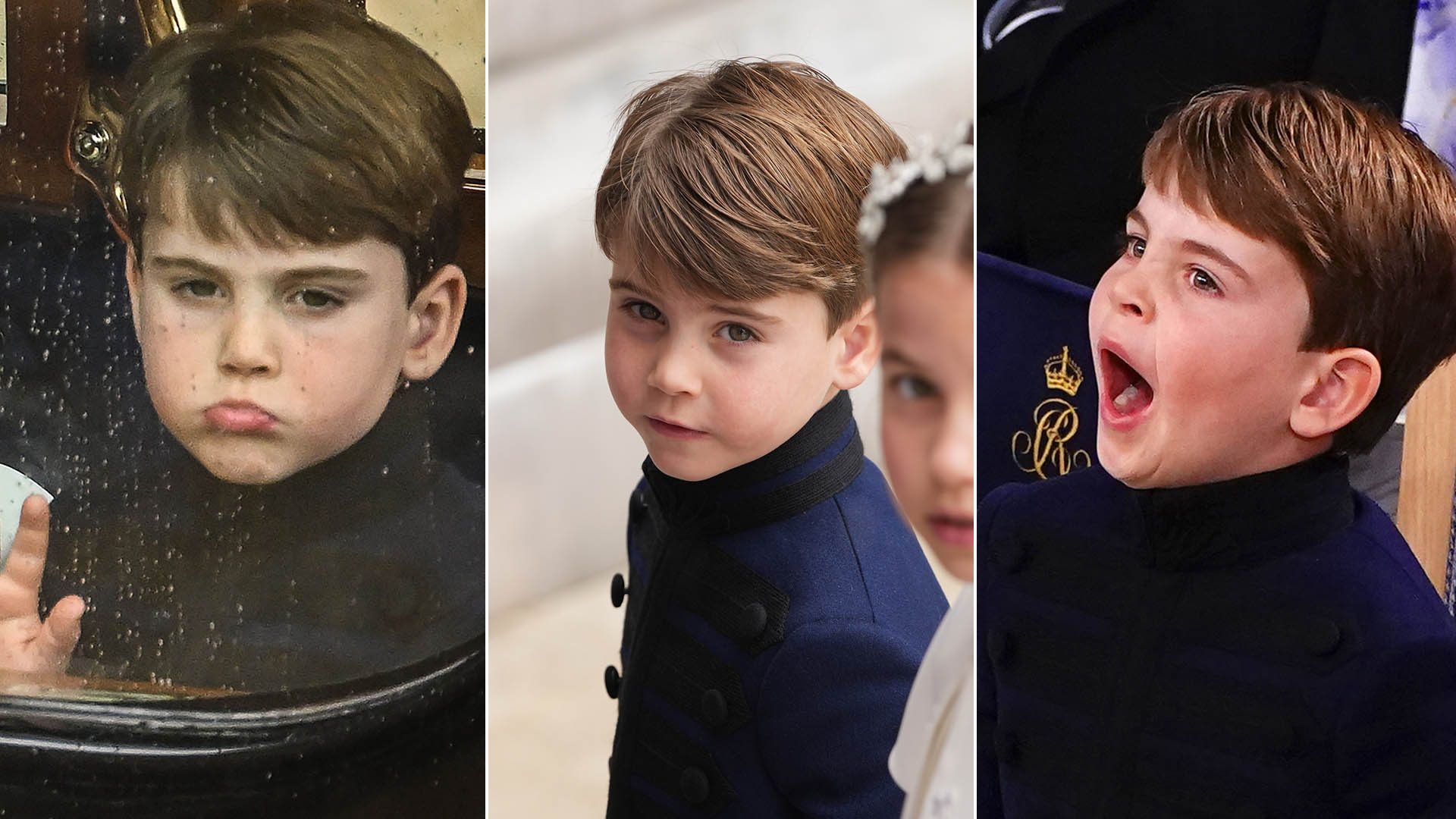 Príncipe Louis esbanja fofura na coroação do avô, o Rei Charles III