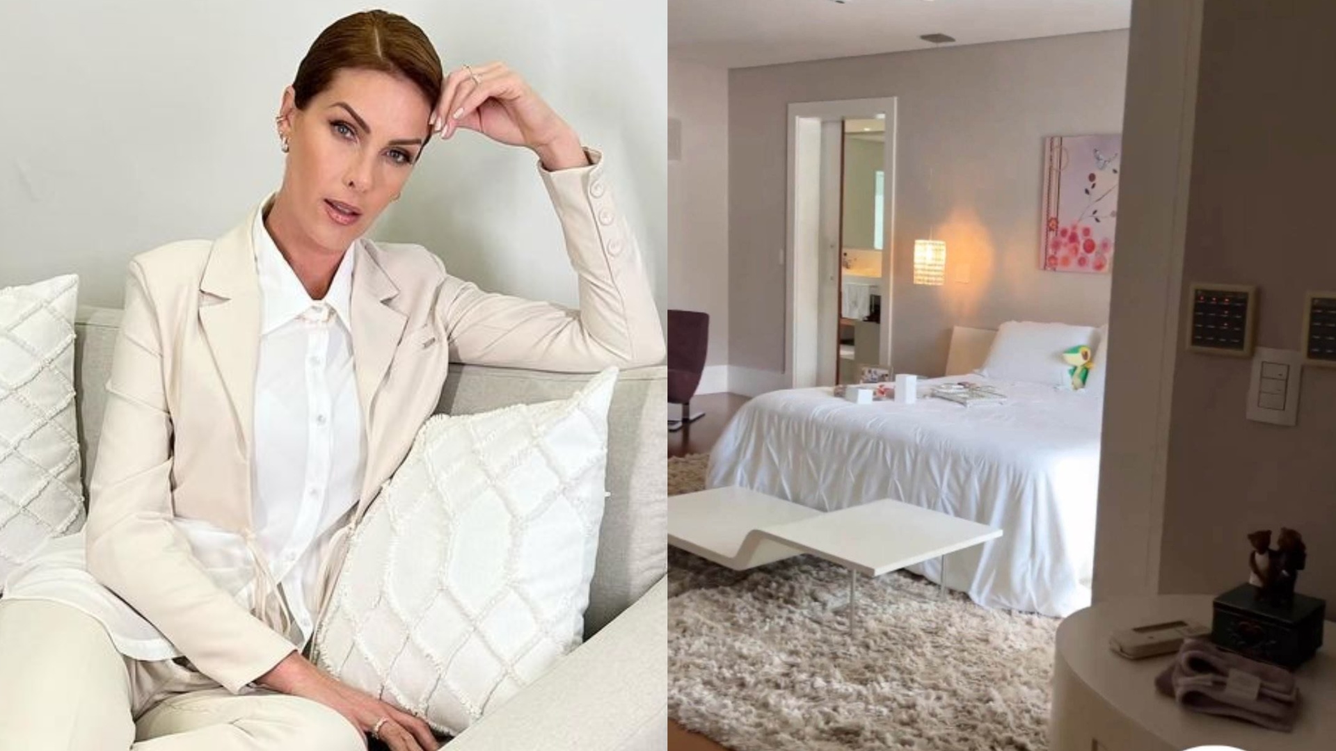 Ana Hickmann mostra suíte em que dorme em sua mansão imensa: ”Quarto da chefa”