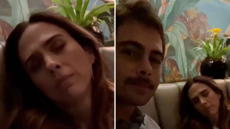 Tatá Werneck é flagrada por Rafa Vitti fazendo algo inusitado em date
