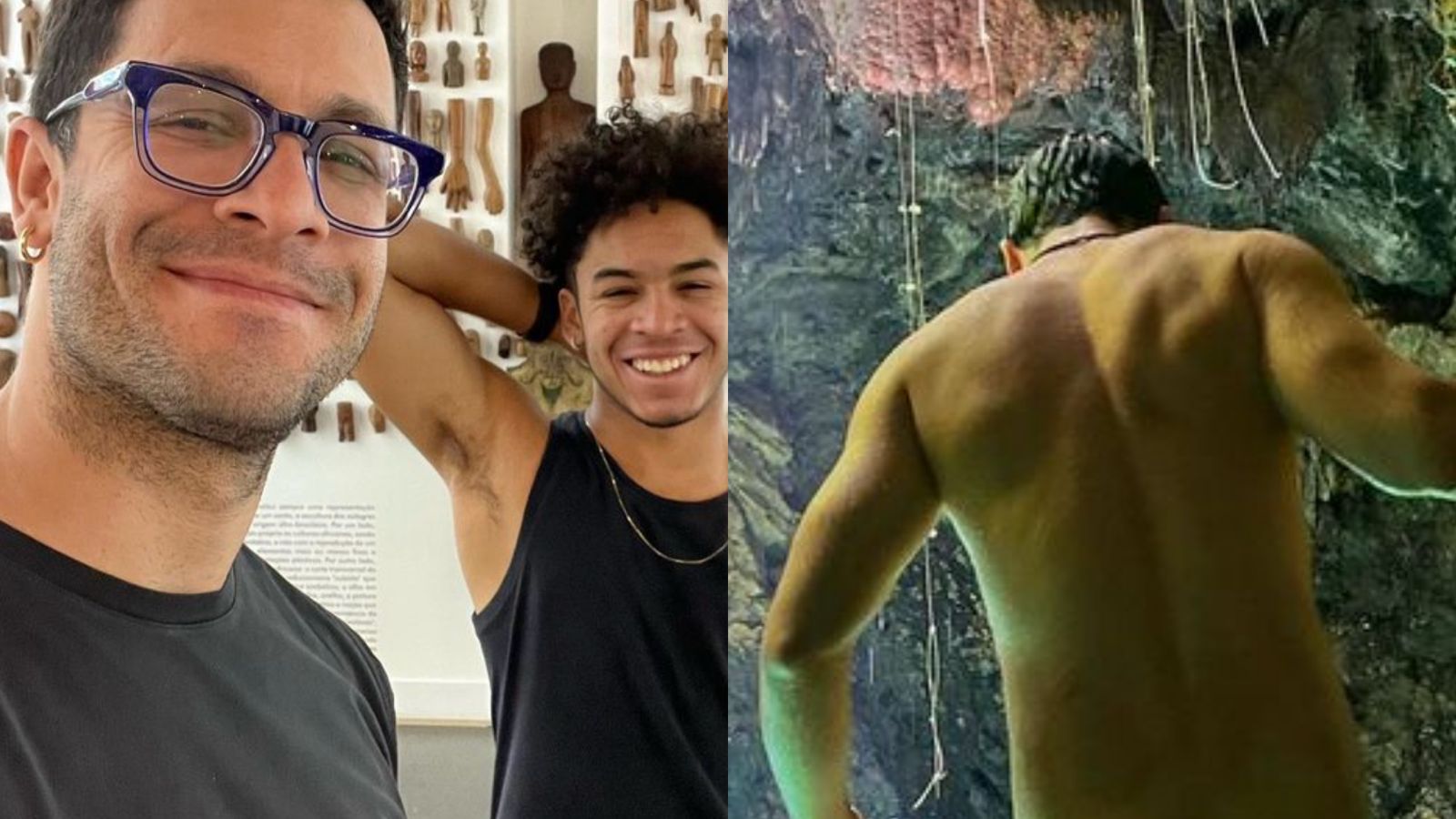 Rainer Cadete posa totalmente nu e recebe bronca do filho: “Pai!”