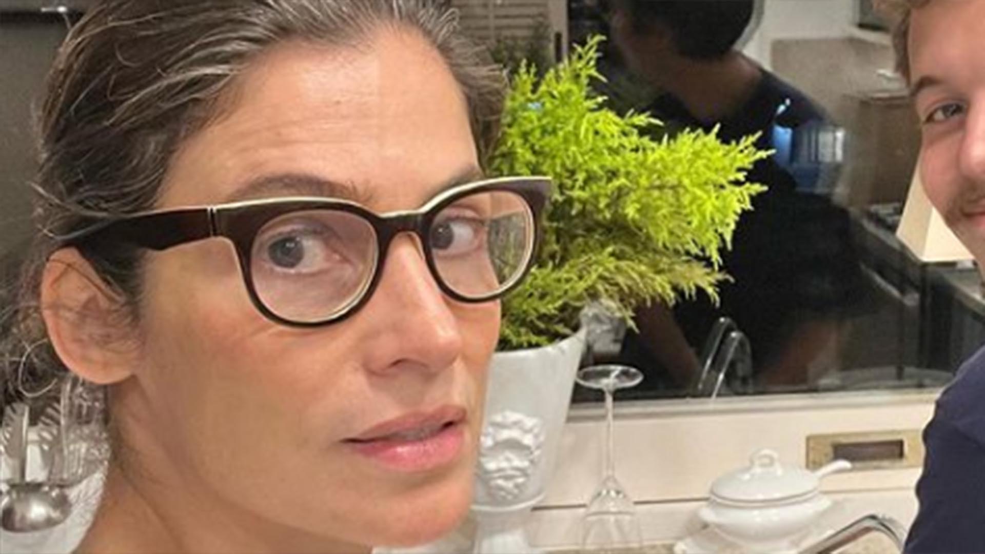 Renata Vasconcellos exibe foto rara com um dos filhos: ‘Realidade’
