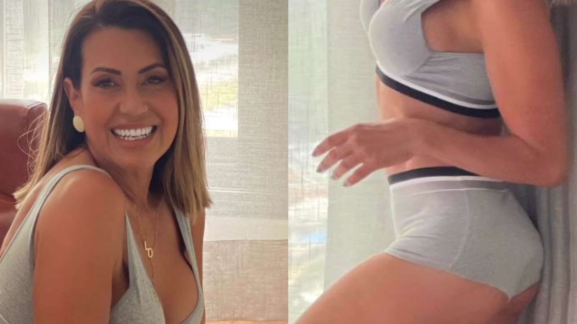 De calcinha tipo cueca, Solange Frazão deixa bumbum de fora e choca: ”Gata”