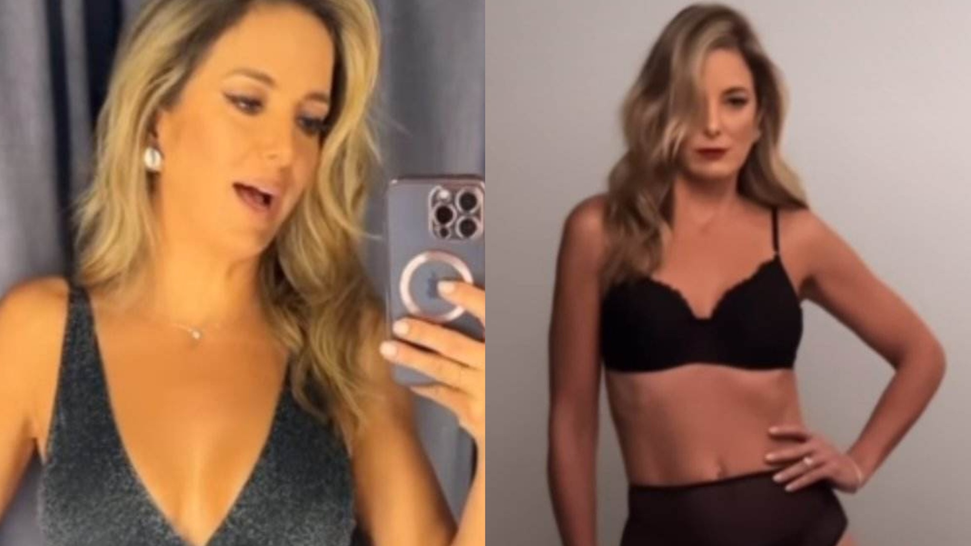 Ticiane Pinheiro surpreende ao se gravar de lingerie