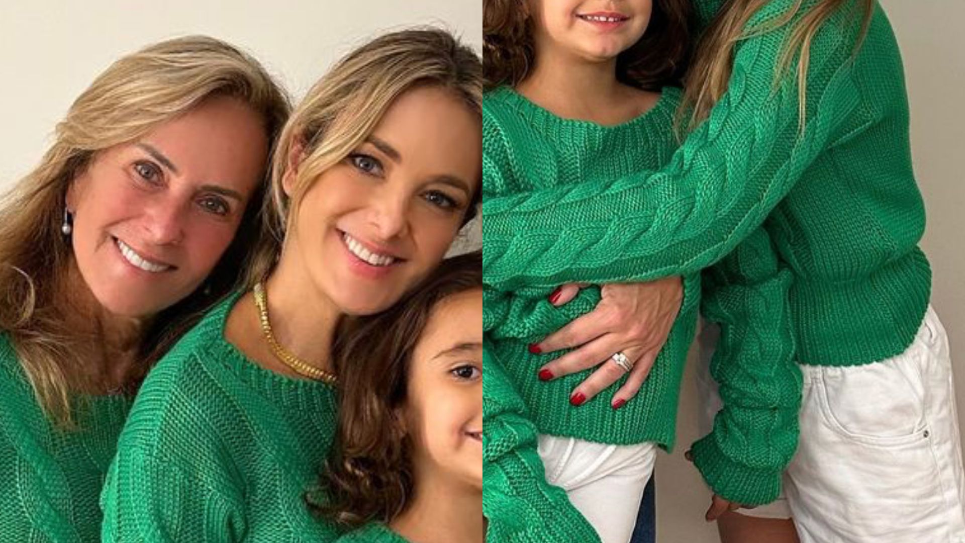 Ticiane Pinheiro encanta ao combinar looks com a mãe e as filhas: “Lindas!”
