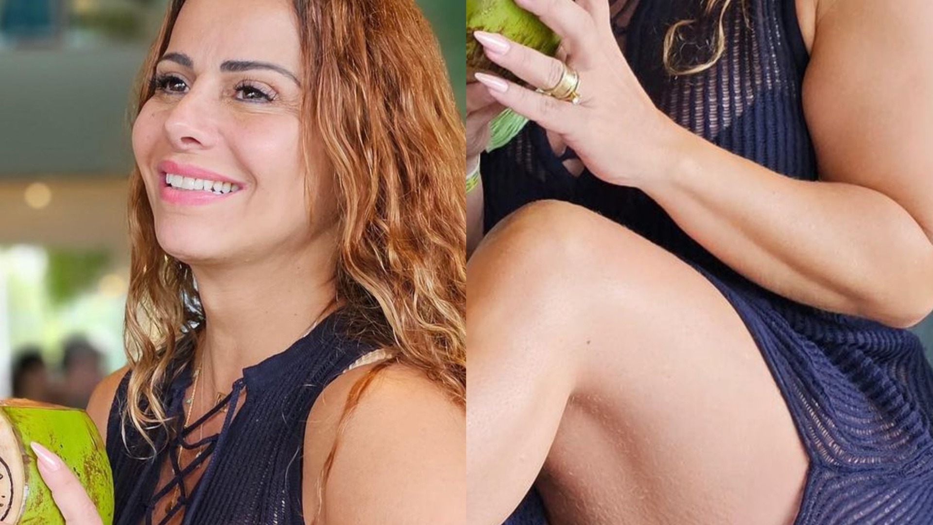 De look vazado, Viviane Araújo ostenta pernões e revela tatuagem ‘secreta’: ”Linda”