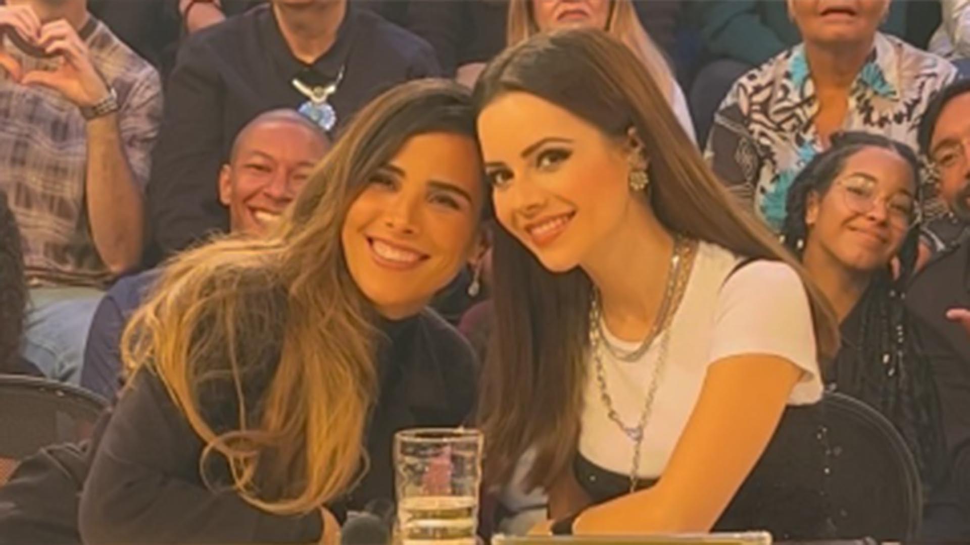 Wanessa Camargo e Sandy se reencontram no palco do Domingão com Huck