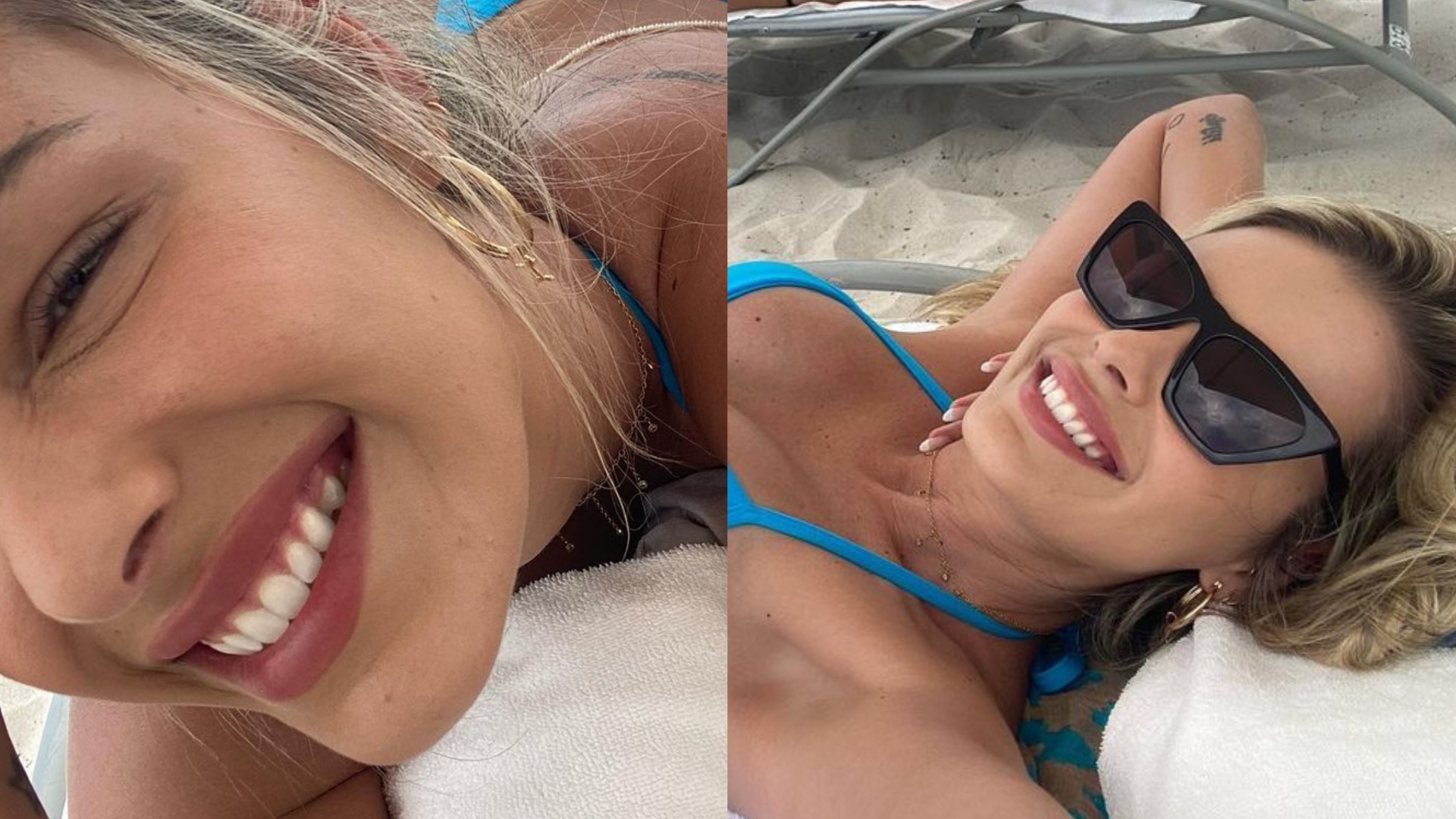 De biquíni, Yasmin Brunet exibe corpão ao postar cliques em praia de Miami: ”Sereia”