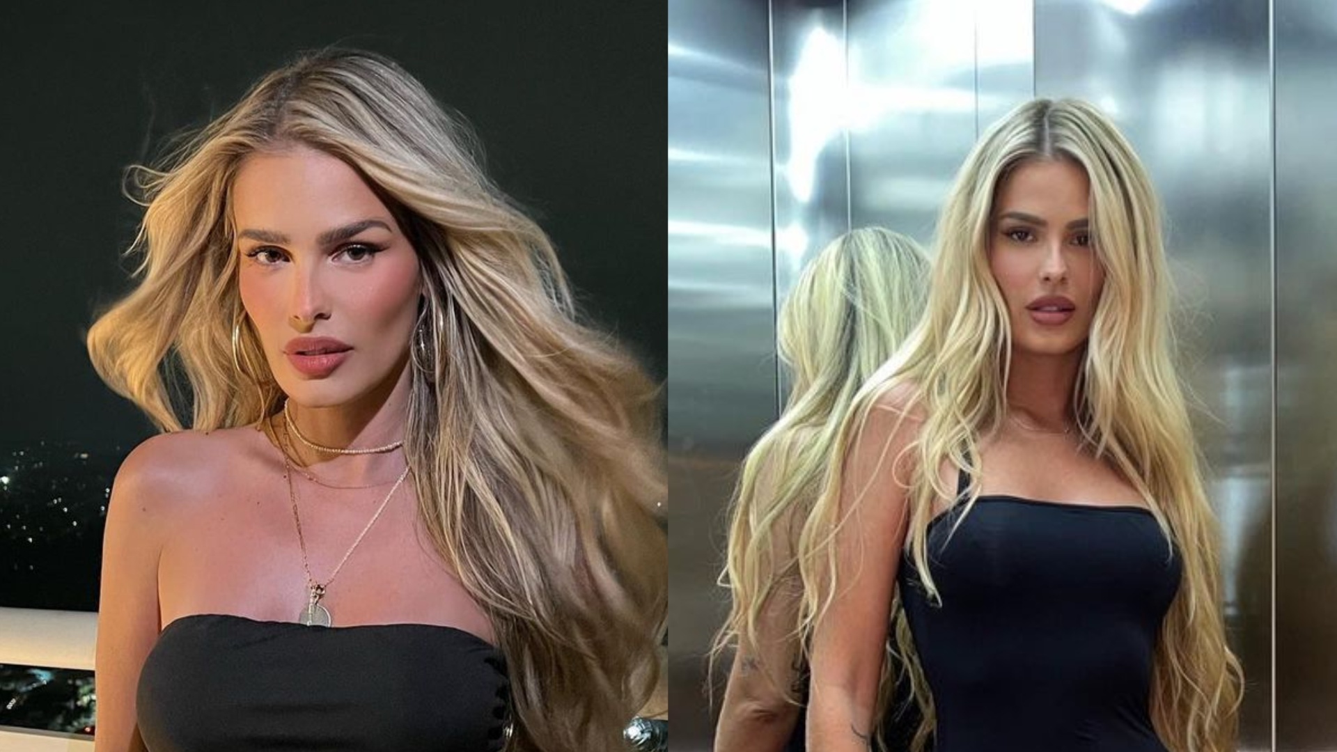 Yasmin Brunet ostenta beleza ao posar de vestido coladinho: ”Uma boneca”