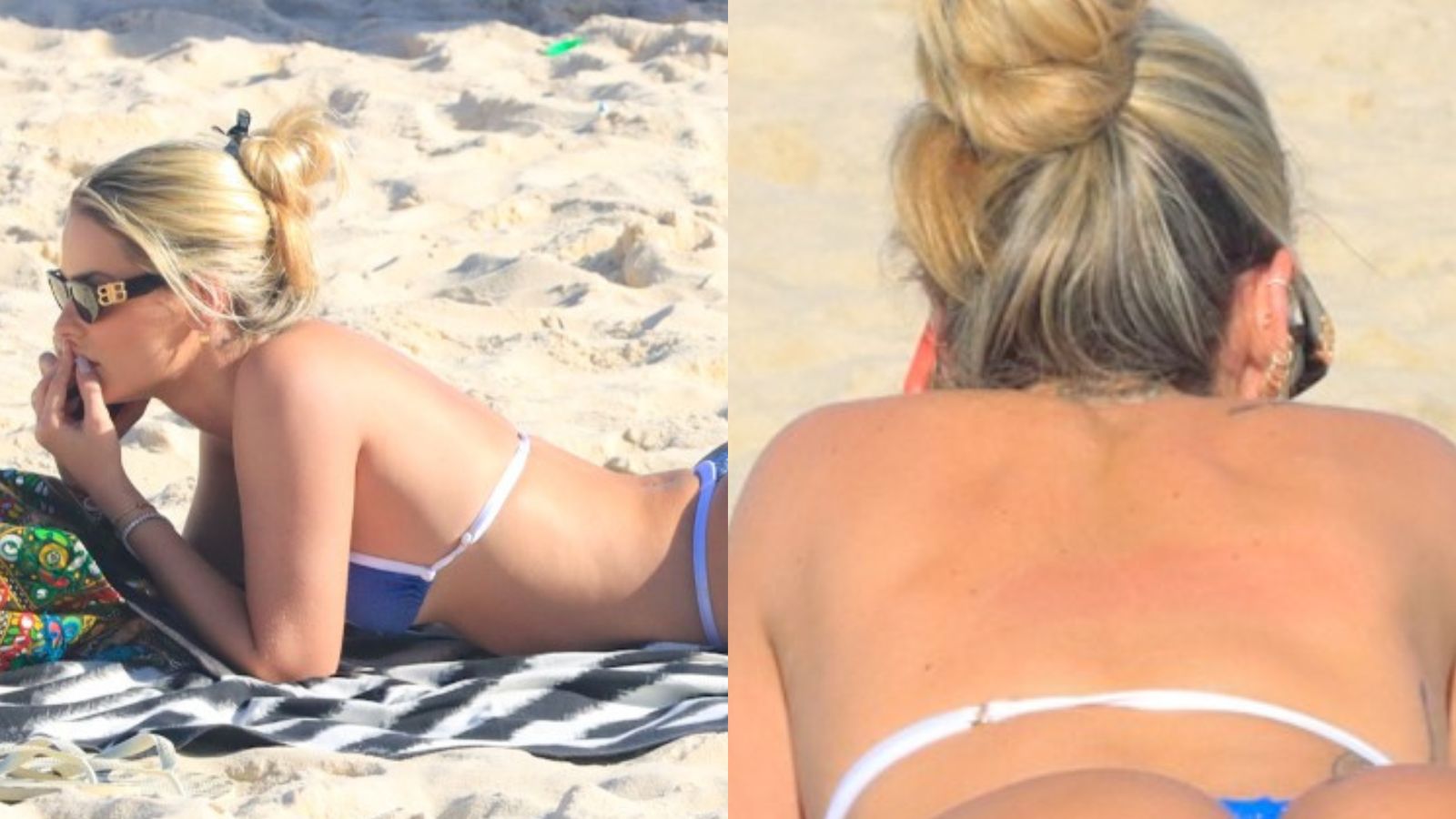 Yasmin Brunet é flagrada com biquíni ‘atoladinho’ em dia na praia