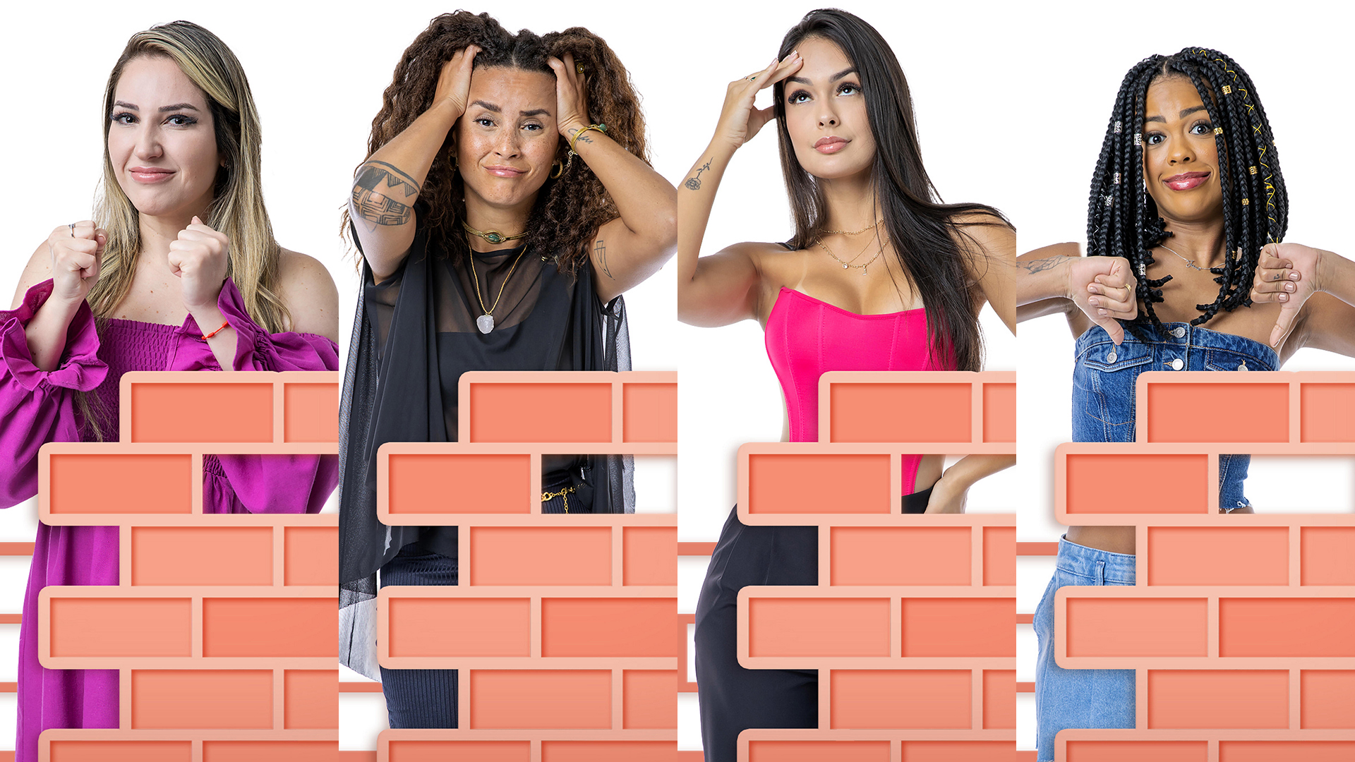 BBB 23: Amanda, Domitila, Larissa e Marvvila disputam o 12º paredão