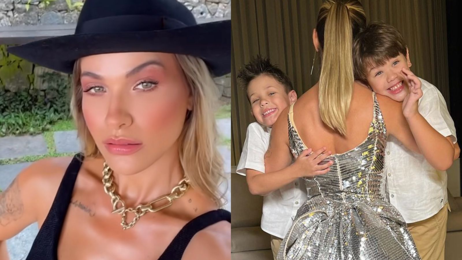 Andressa Suita posta foto da infância e surpreende pela semelhança com os filhos