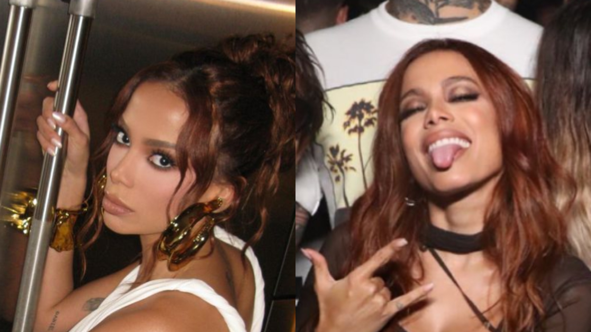 Anitta surge ao lado de astros do rock emo do Brasil durante festa de aniversário