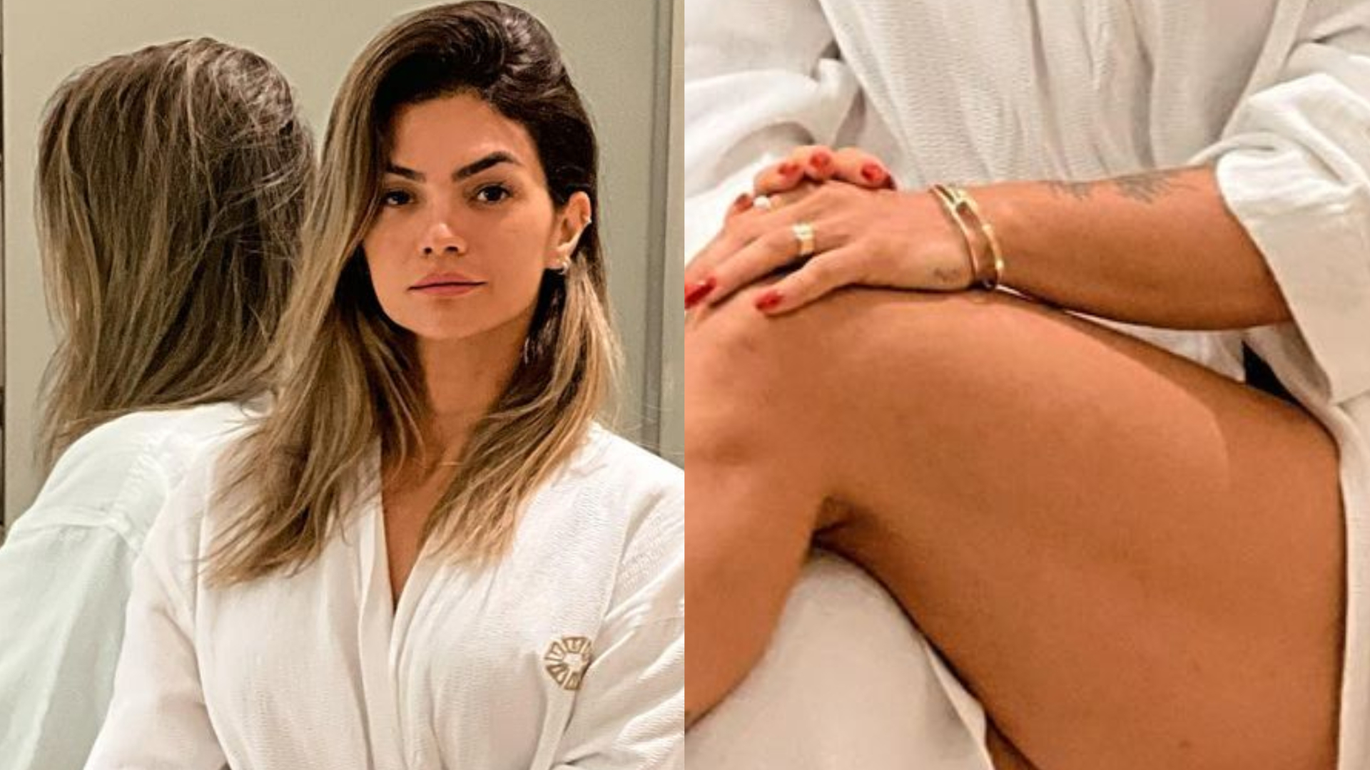 De roupão, Kelly Key exibe pernões em banheiro de Dubai e celebra 40 anos: ”Perfeita”