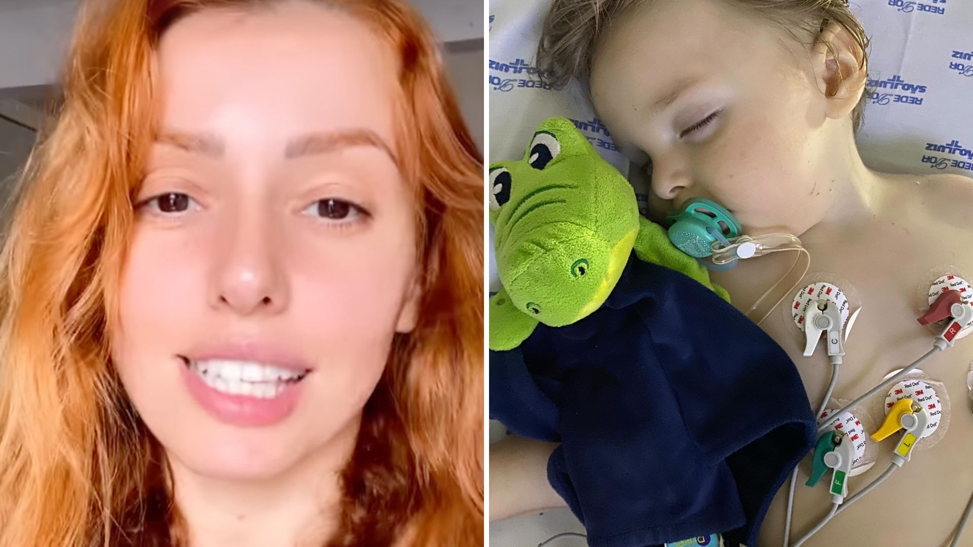 Ex-bailarina do Faustão revela drama após filho parar na UTI: “Teve um derrame pleural”