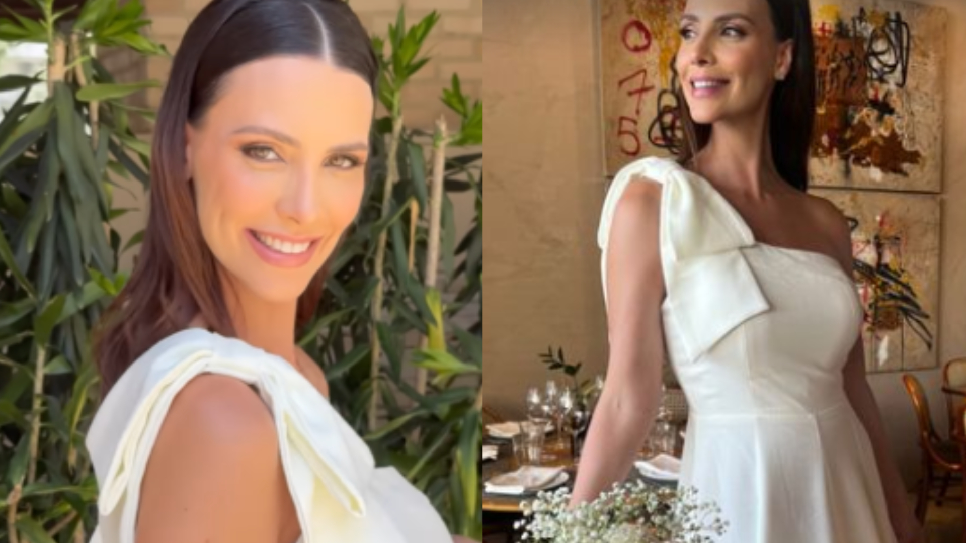 Camila Rodrigues se casa quatro meses após o nascimento do filho