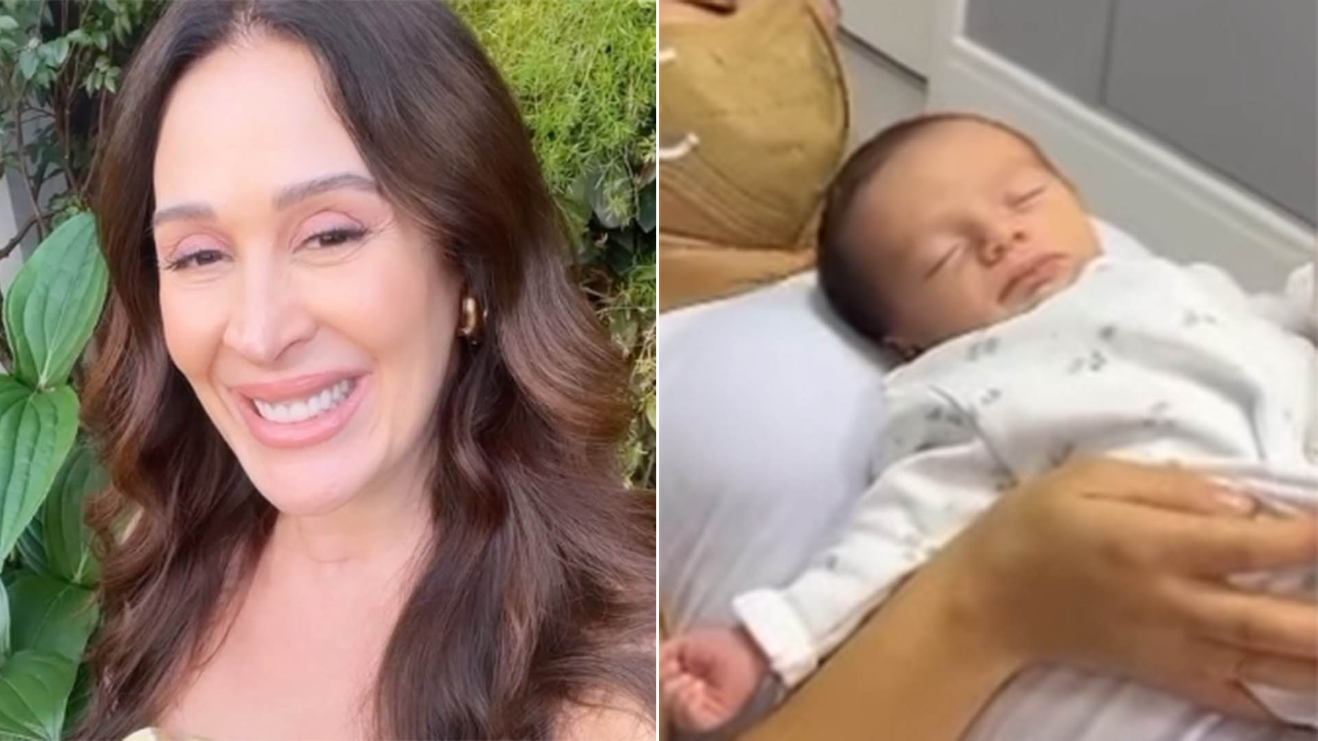 Filho recém-nascido de Claudia Raia faz sessão de quiropraxia