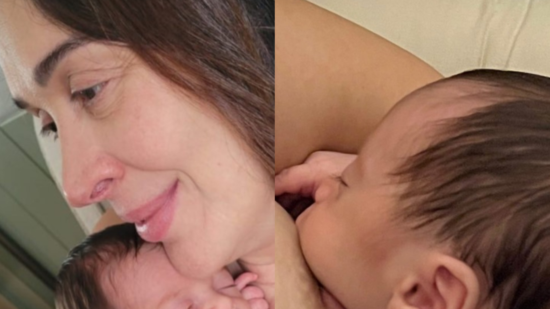 Claudia Raia encanta ao mostrar Luca dormindo após mamar: ”Meu travesseiro”